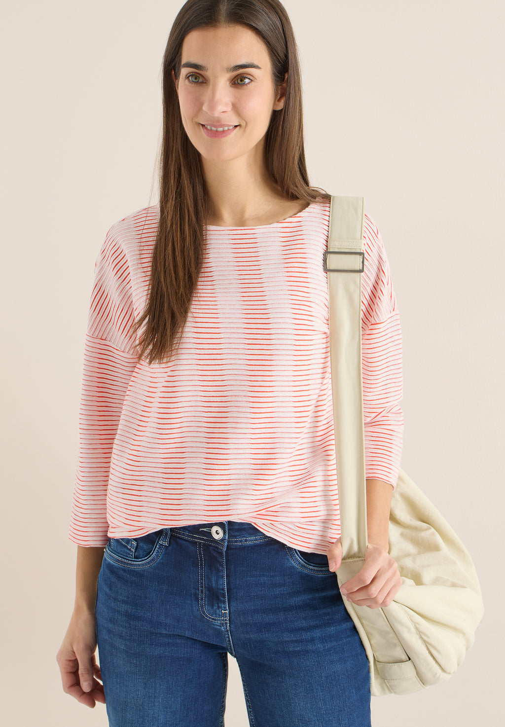 Gestreiftes Strukturshirt