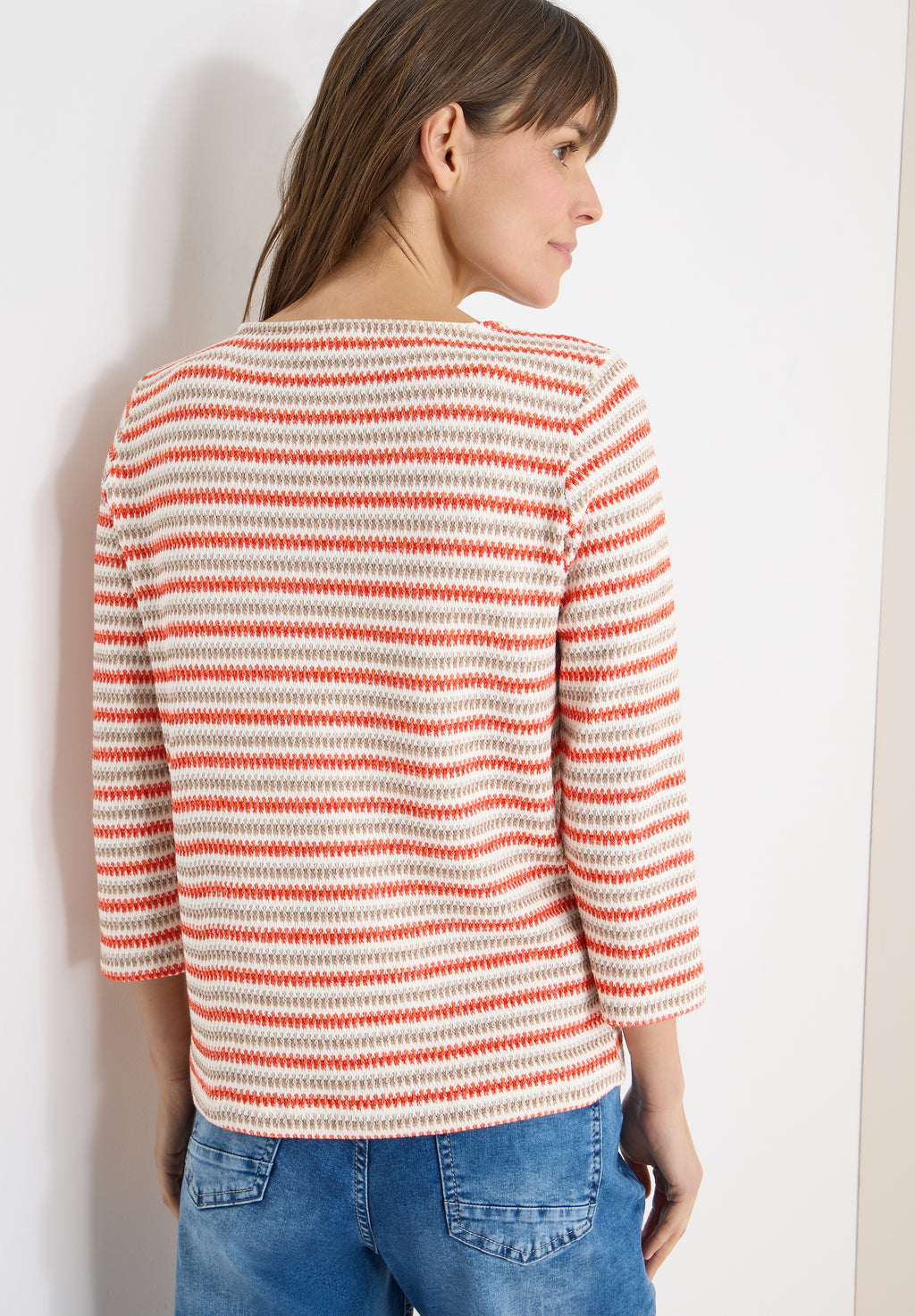 Gestreiftes Strukturshirt