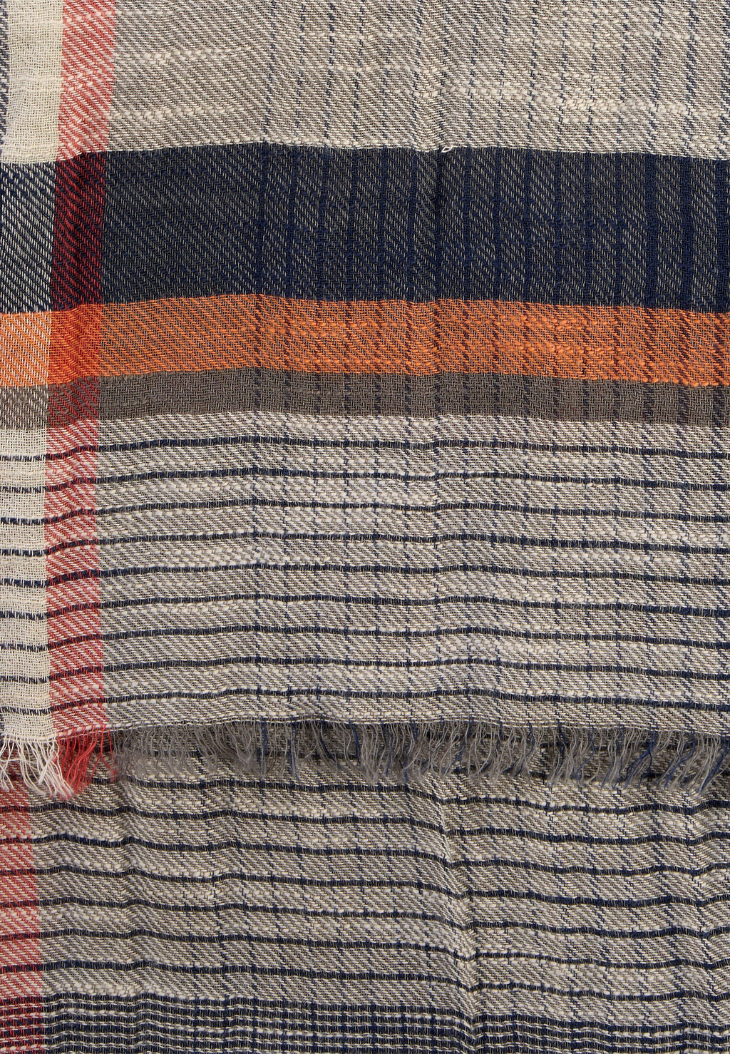 Multicolour Webschal aus Baumwoll-Twill