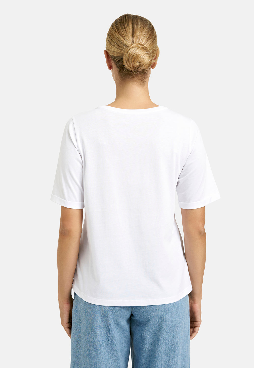 roundneck t-shirt w/ AW 1/4 sleeve