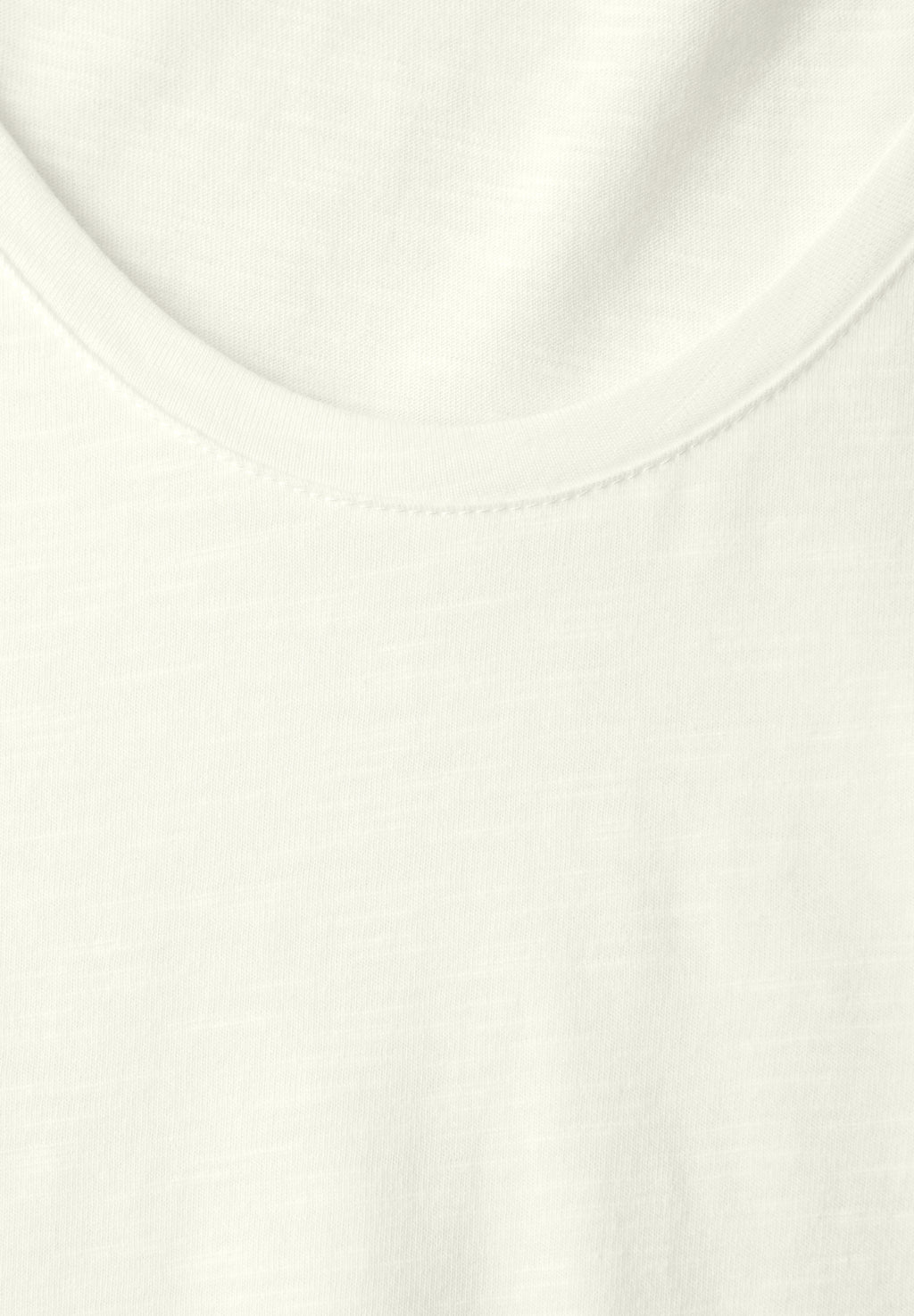 Basic T-Shirt mit gerundetem V-Neck