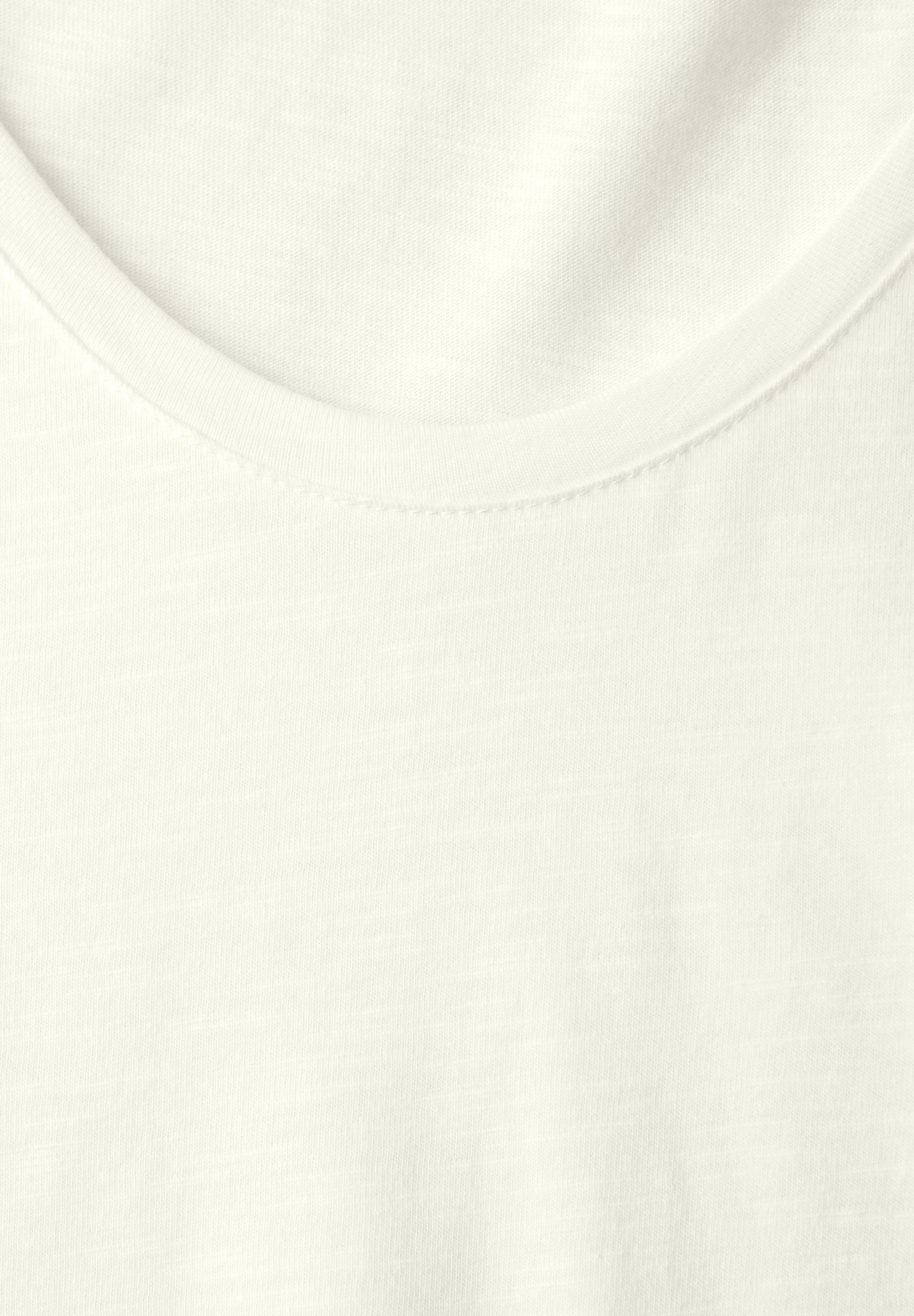 Basic T-Shirt mit gerundetem V-Neck