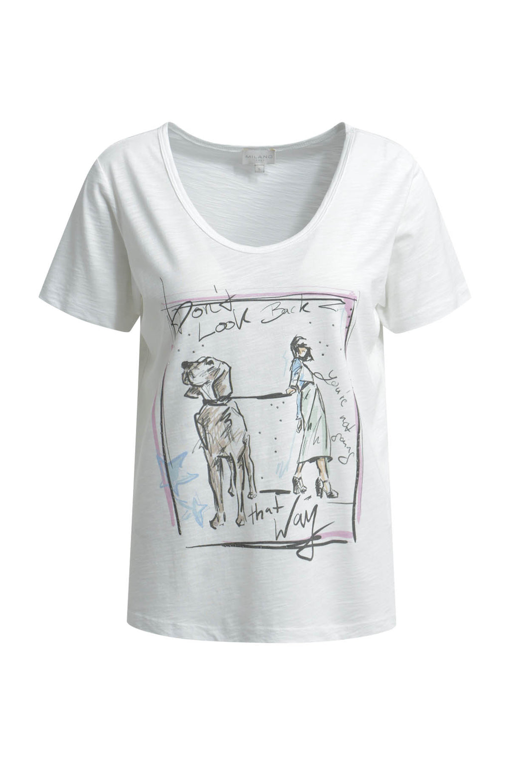 v-neck t-shirt w/ AW 1/4 sleeve