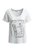 v-neck t-shirt w/ AW 1/4 sleeve