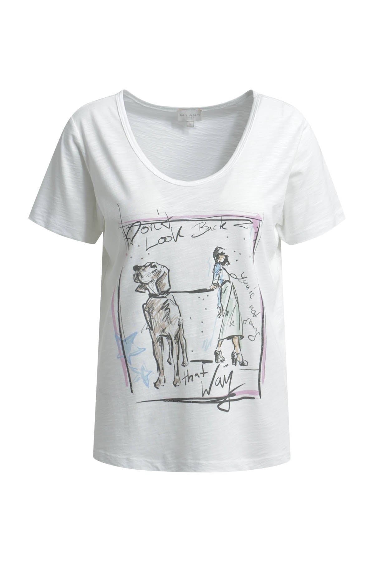 v-neck t-shirt w/ AW 1/4 sleeve