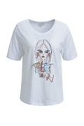 roundneck t-shirt w/ AW 1/4 sleeve