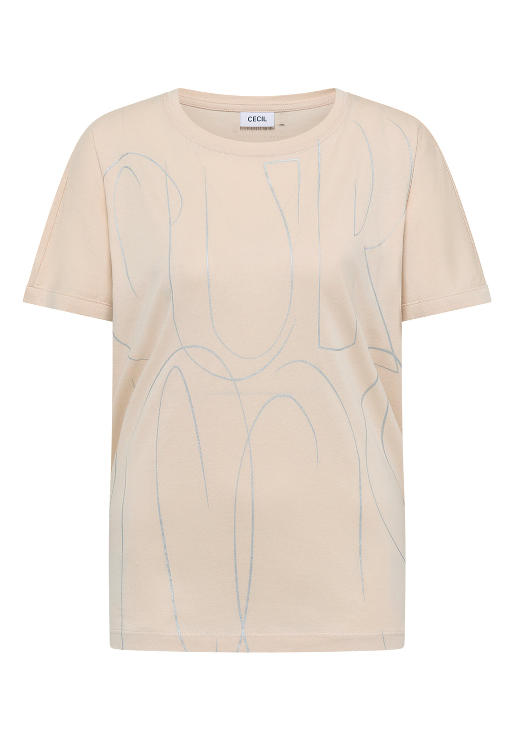T-Shirt mit Folienprint