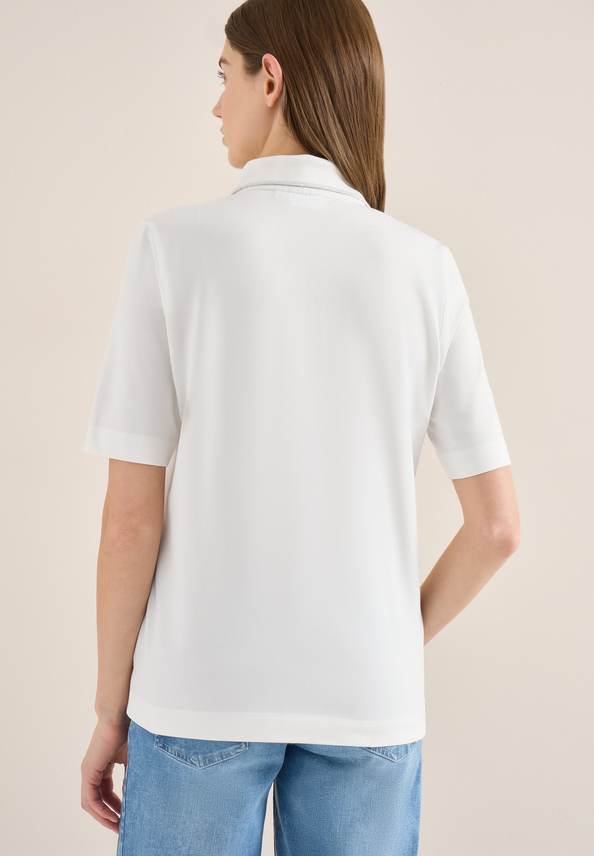 Kurzarm Poloshirt aus Piqué Ware