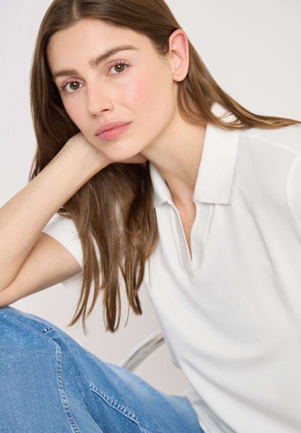 Kurzarm Poloshirt aus Piqué Ware