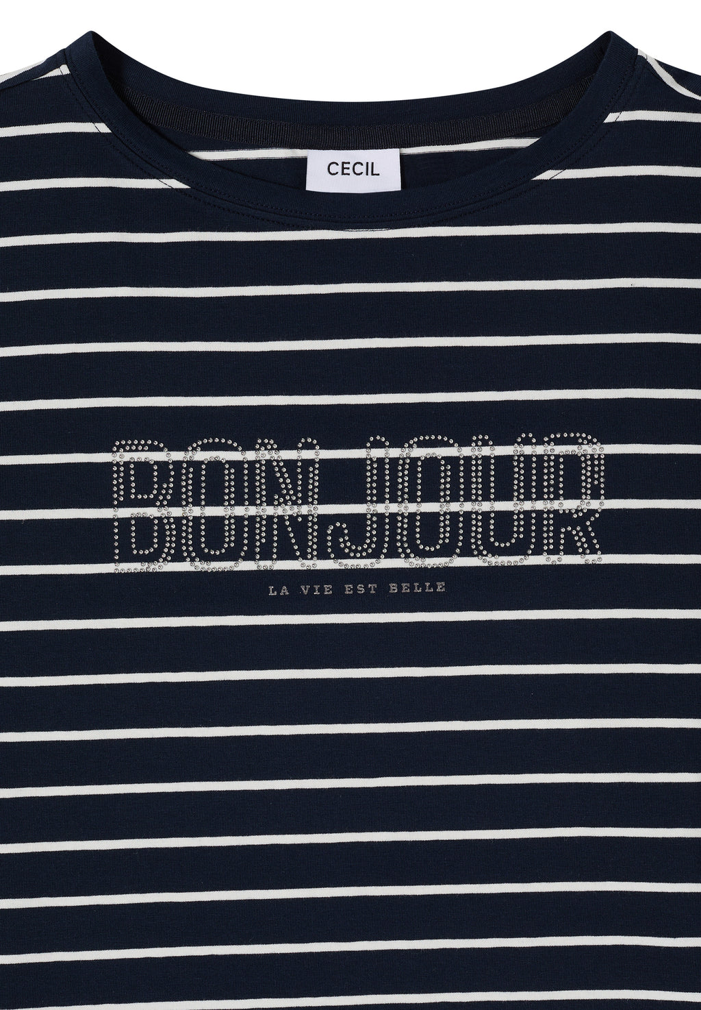 T-Shirt mit Schmuckstein Wording