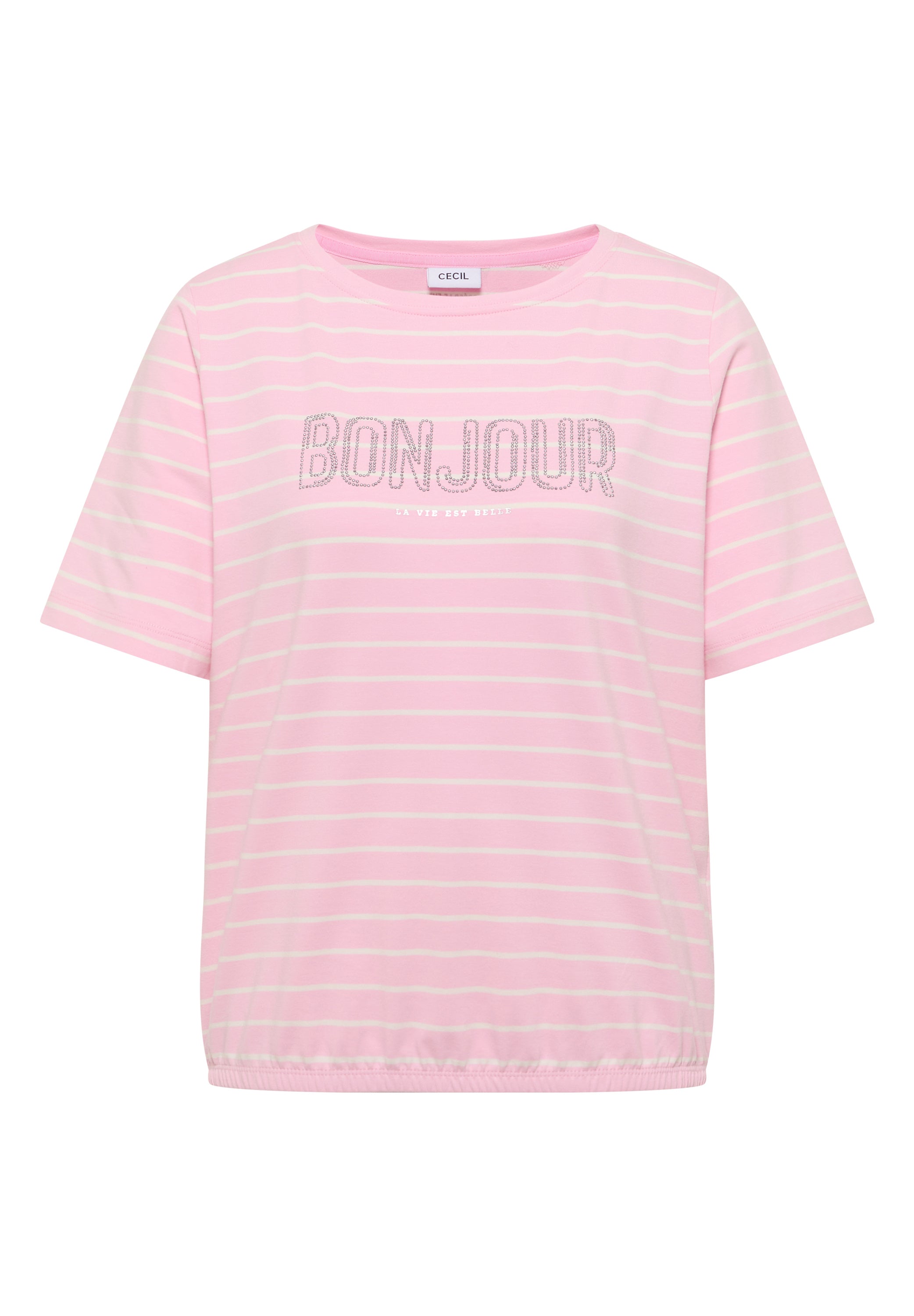 T-Shirt mit Schmuckstein Wording