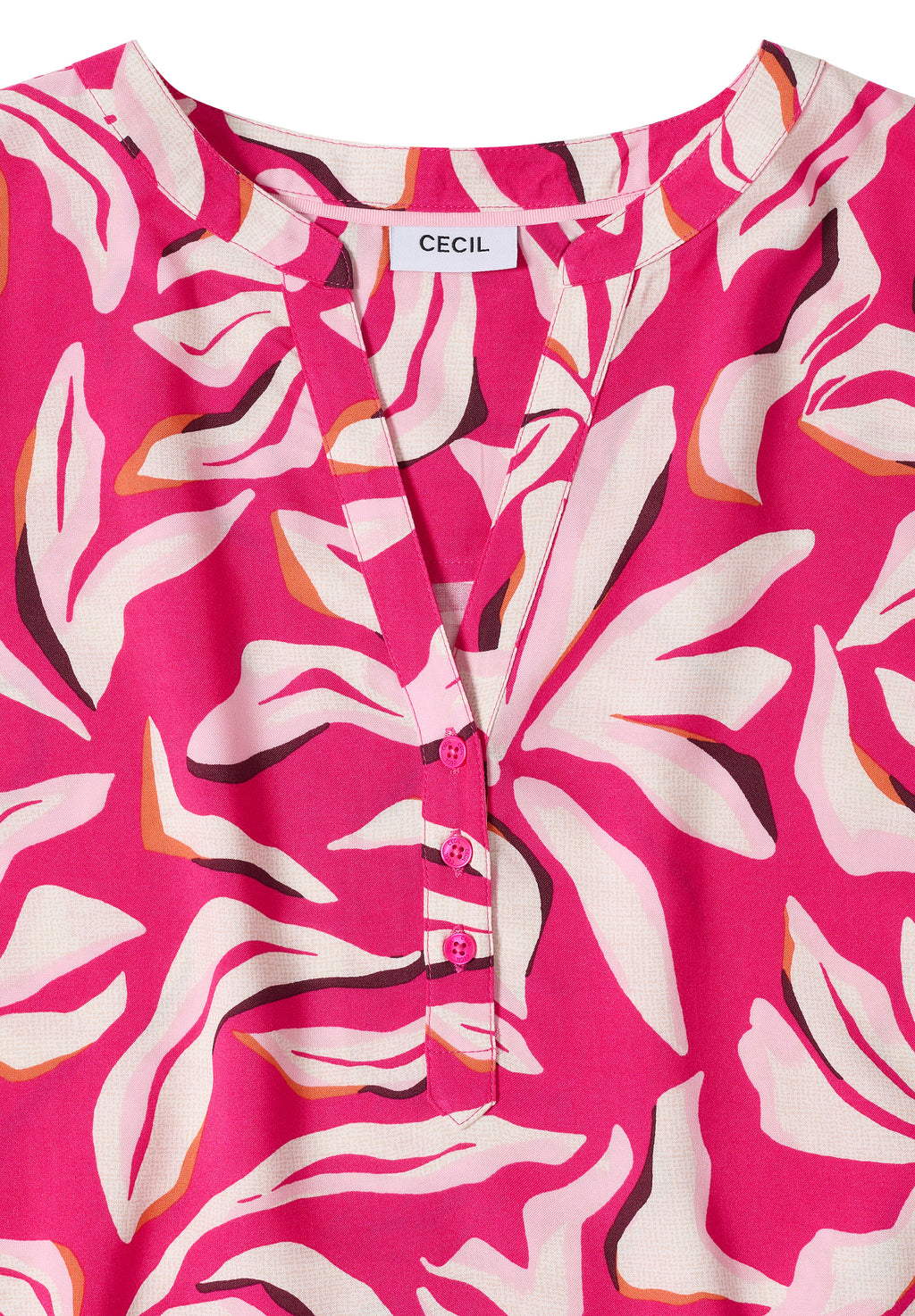 Kurzarm Bluse mit floralem Muster