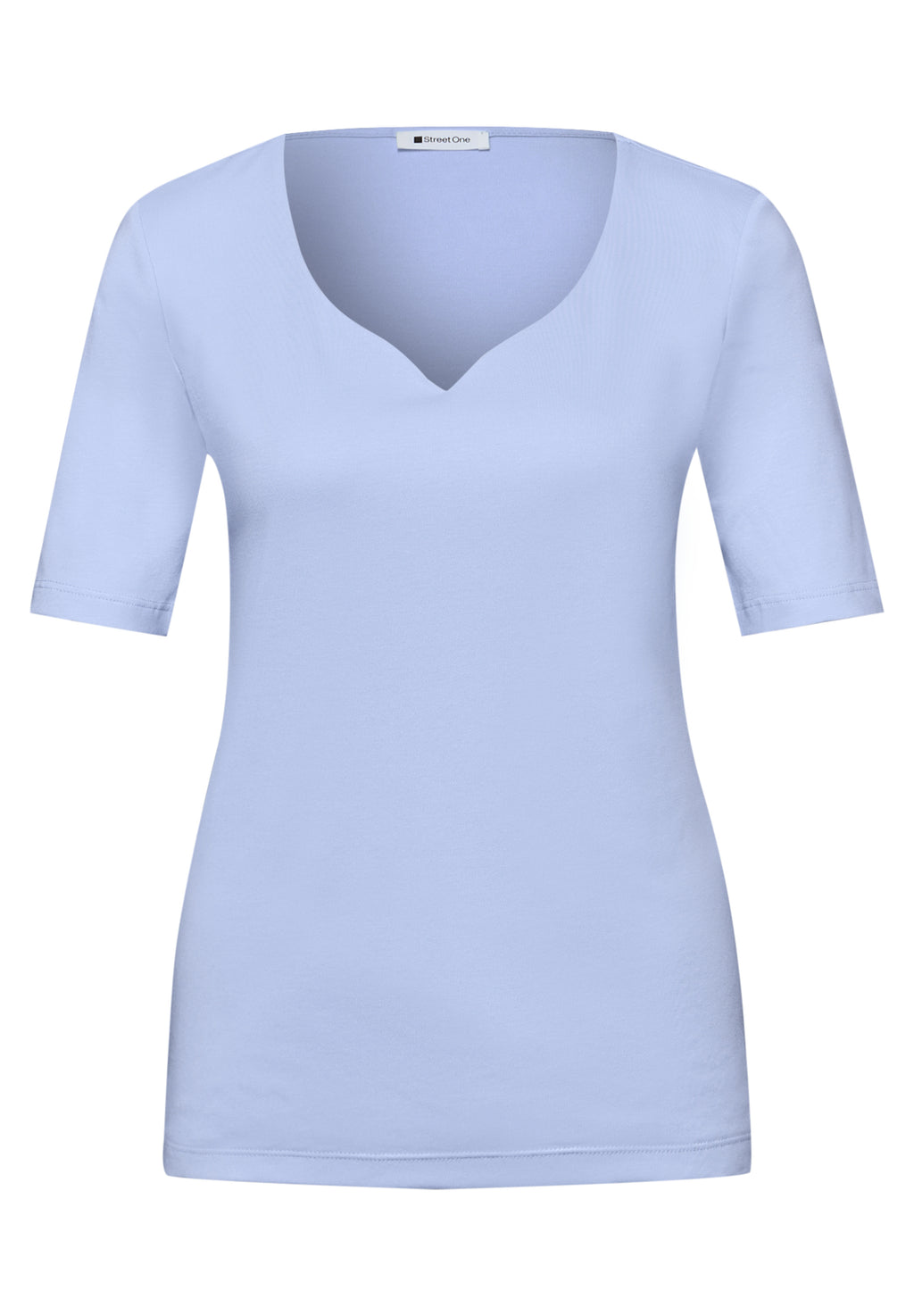 Basic T-Shirt mit Herzausschnitt
