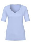 Basic T-Shirt mit Herzausschnitt