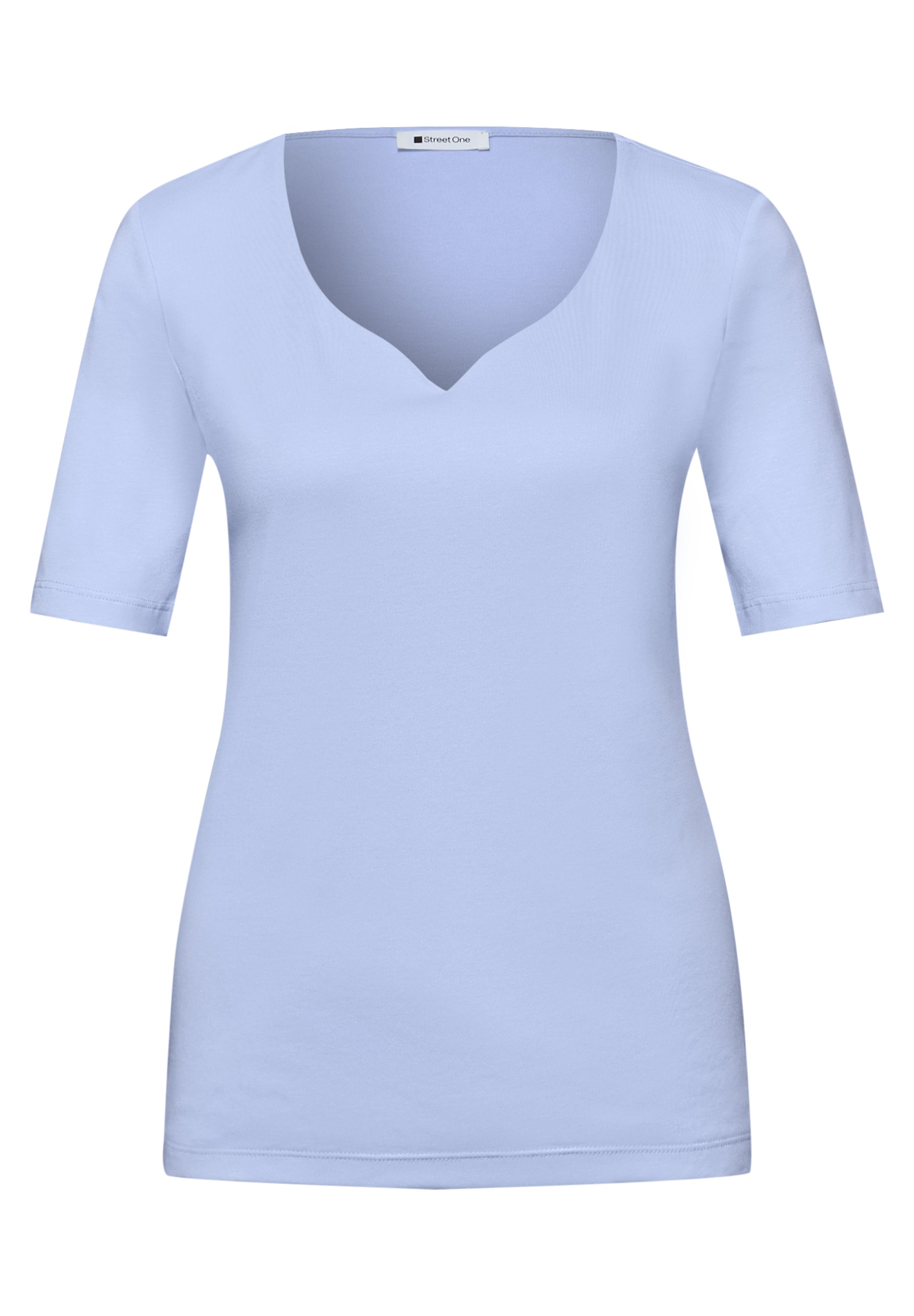 Basic T-Shirt mit Herzausschnitt
