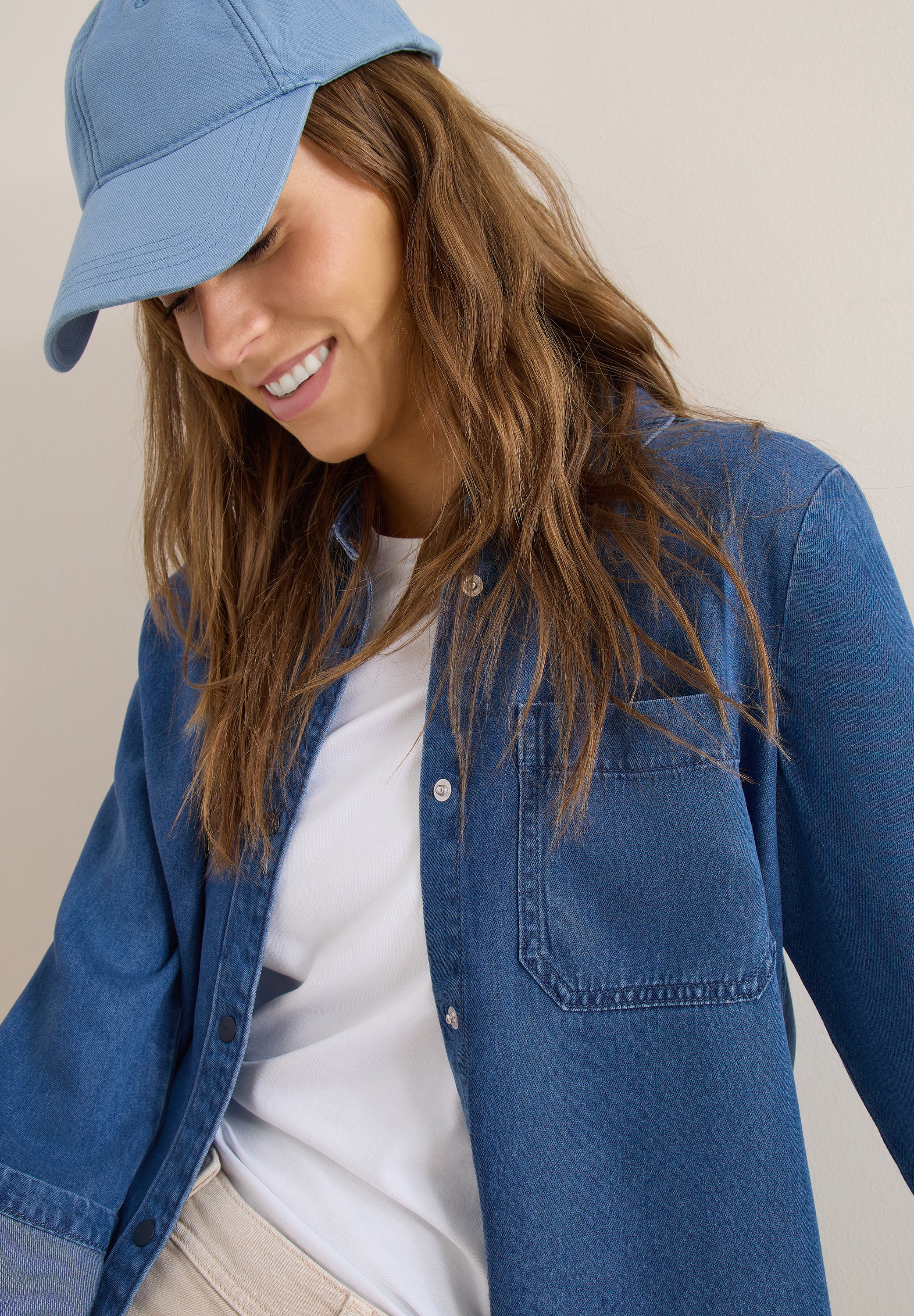 Denim-Look Bluse