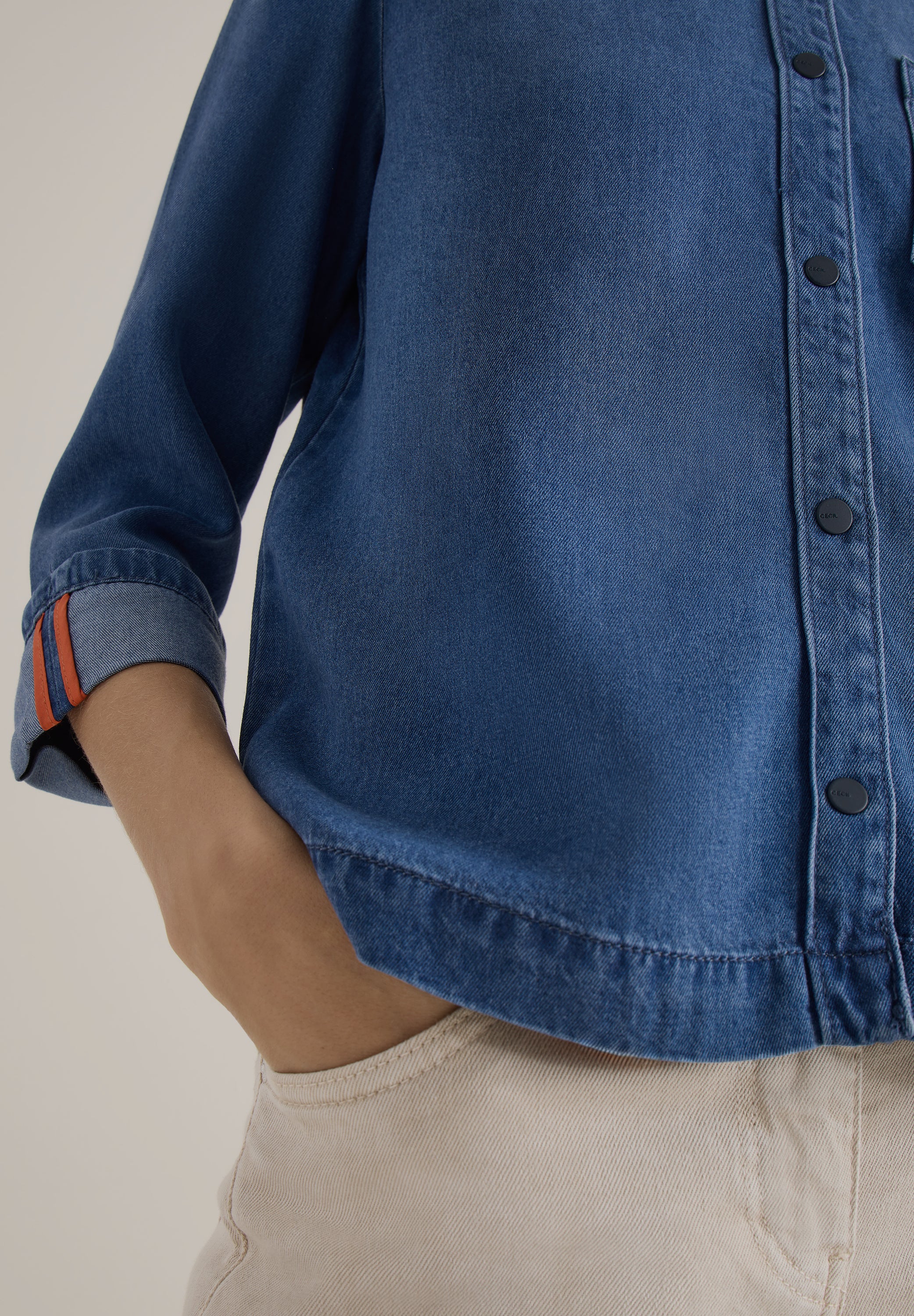 Denim-Look Bluse