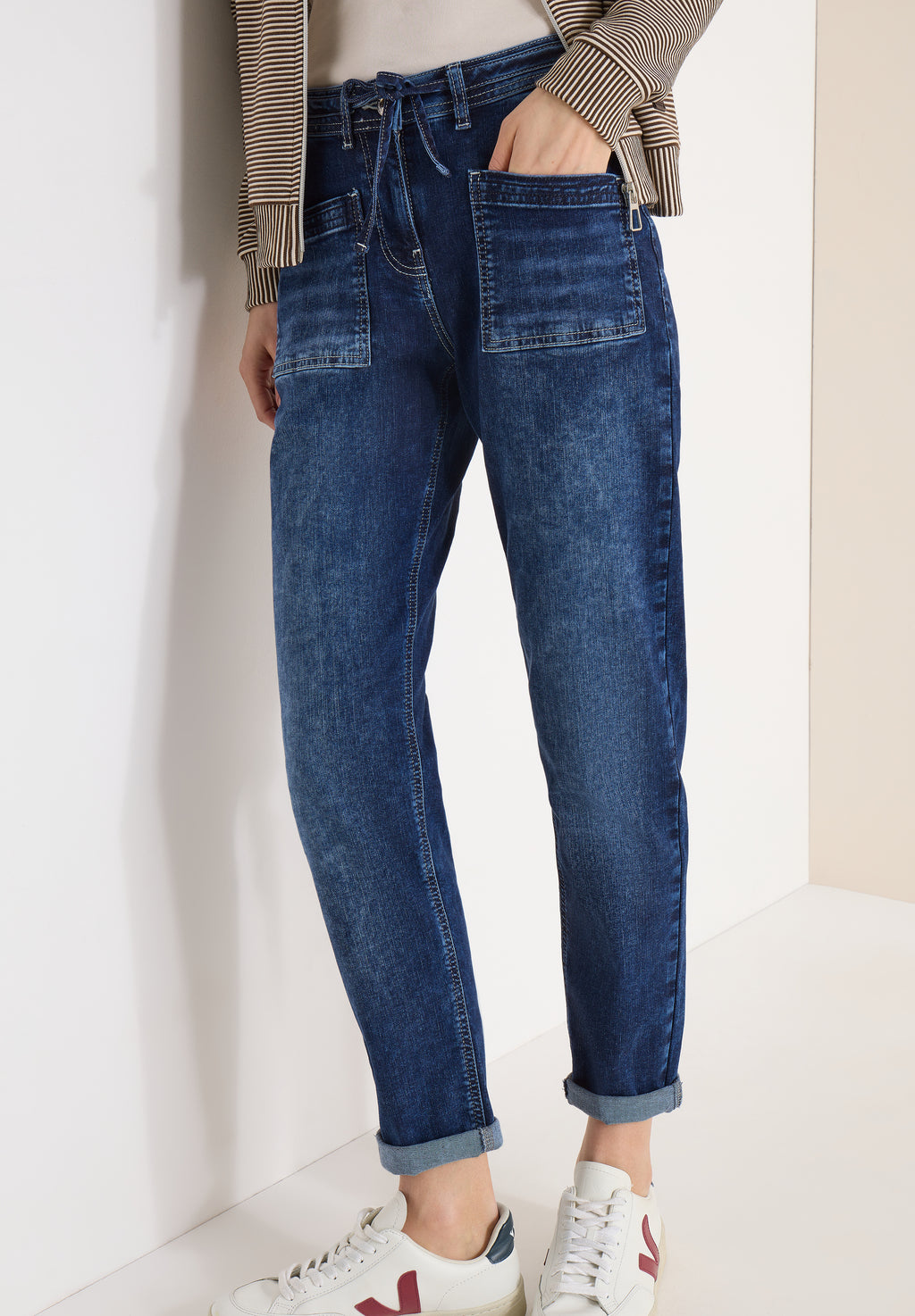 Jeans mit Patch Pockets