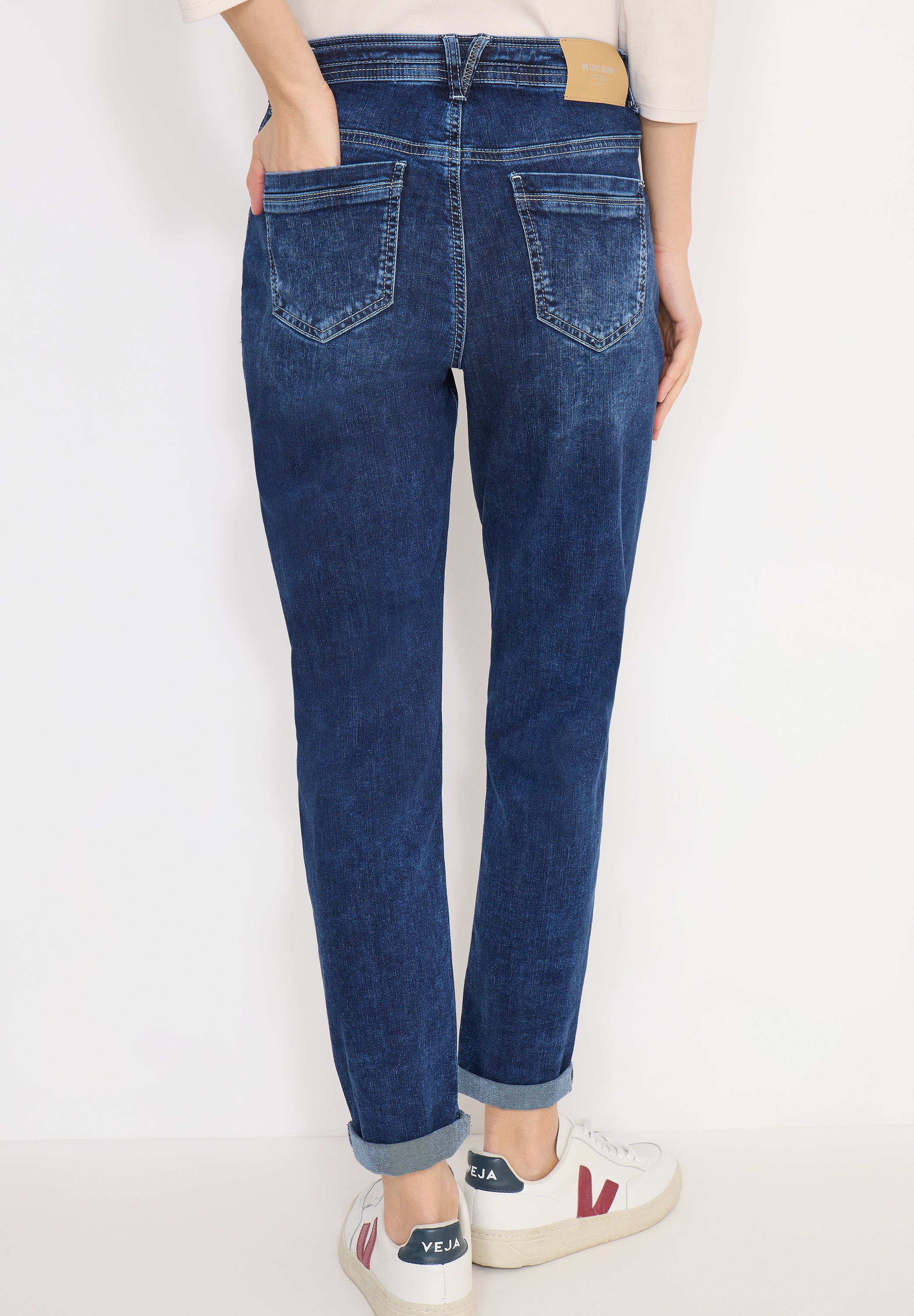 Jeans mit Patch Pockets