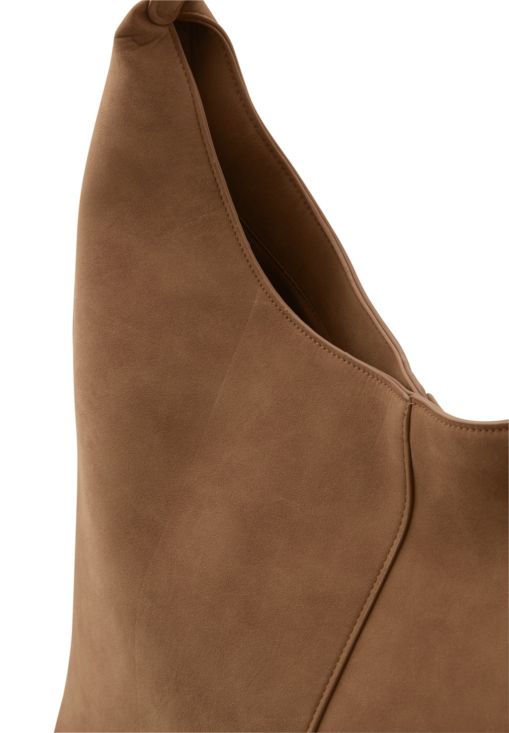 Shopper aus Velours mit Innentasche