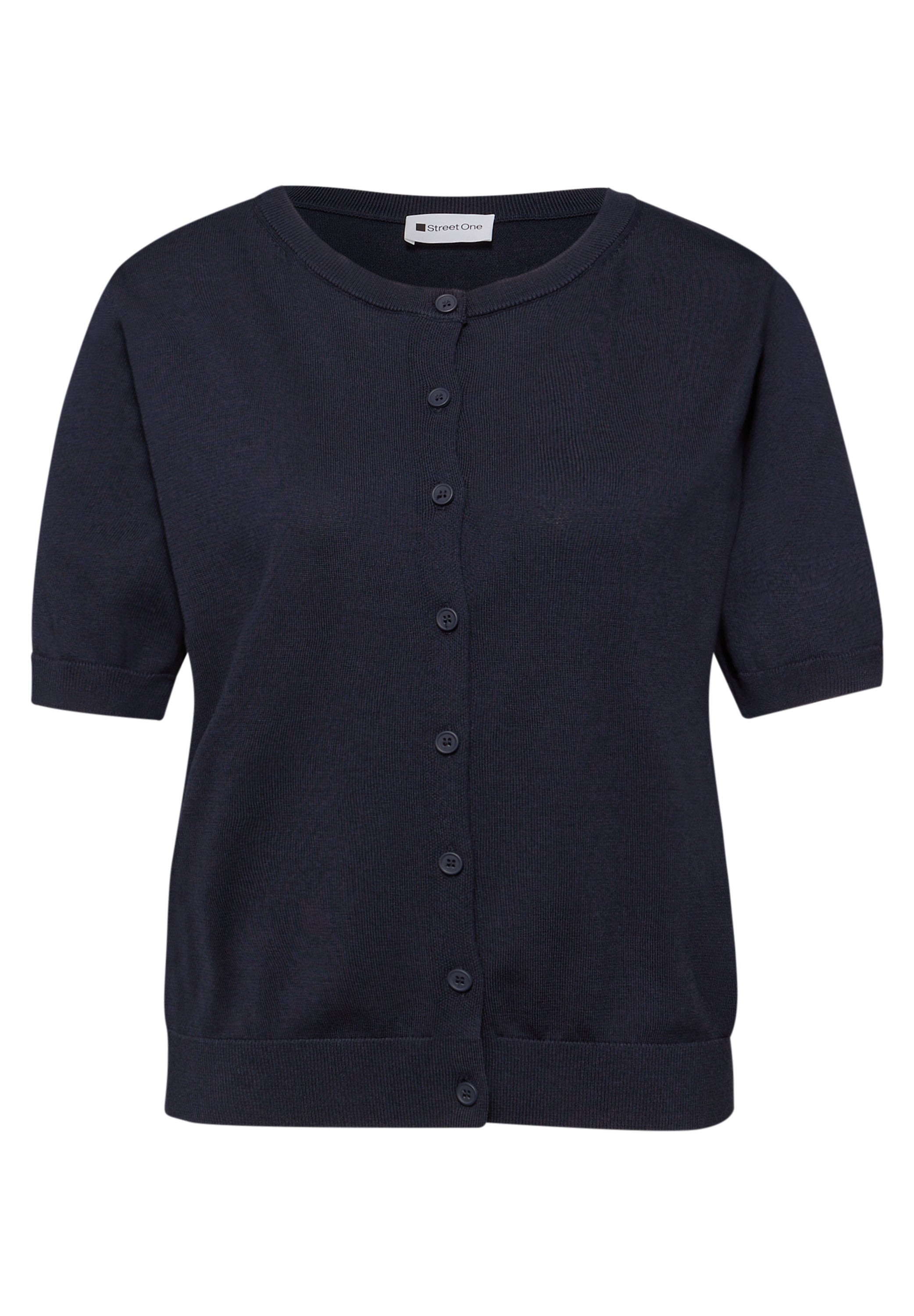 Kurzarm Cardigan mit Rundhals