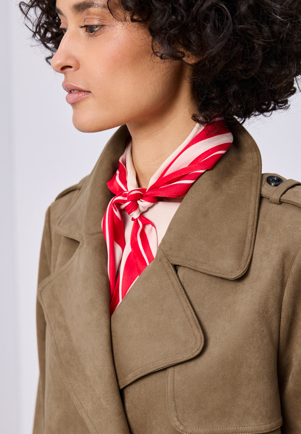 Trenchcoat aus Velours