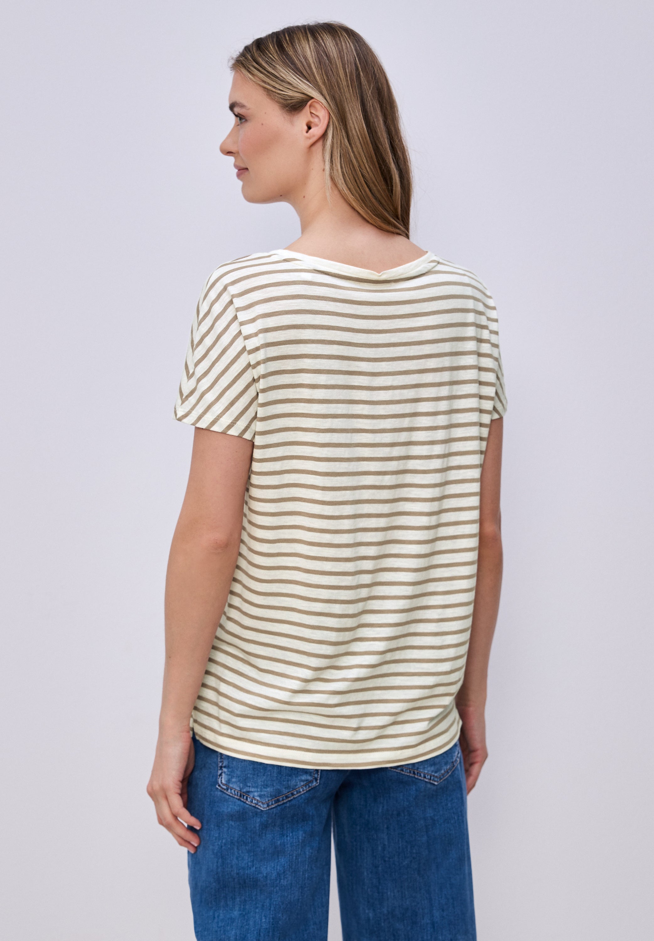 Dropped Shoulder Shirt mit Streifen