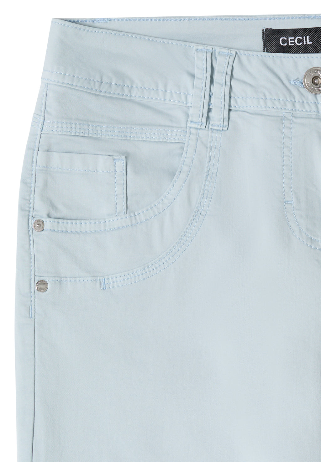 Mid Waist Slim Leg Hose im Casual Fit