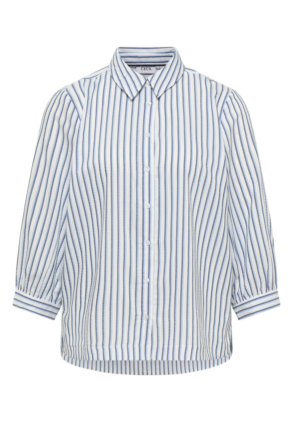 Bluse in Seersucker Qualität
