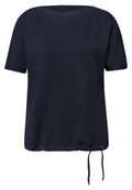Dropped Shoulder Shirt mit Rippdetail