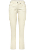 Straight Leg Jeans mit fransigem Saum