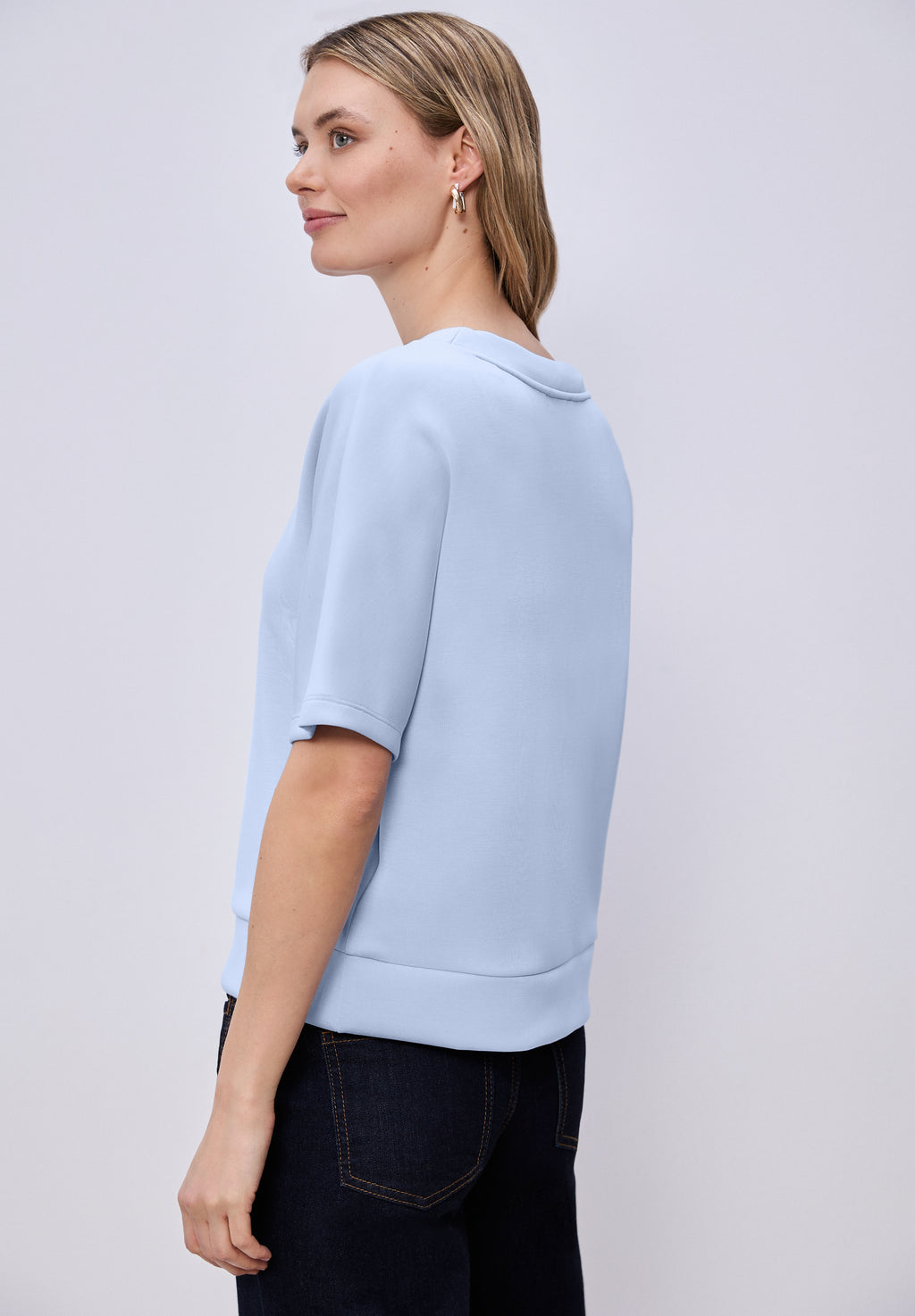 Dropped Shoulder Shirt im Silk-Look