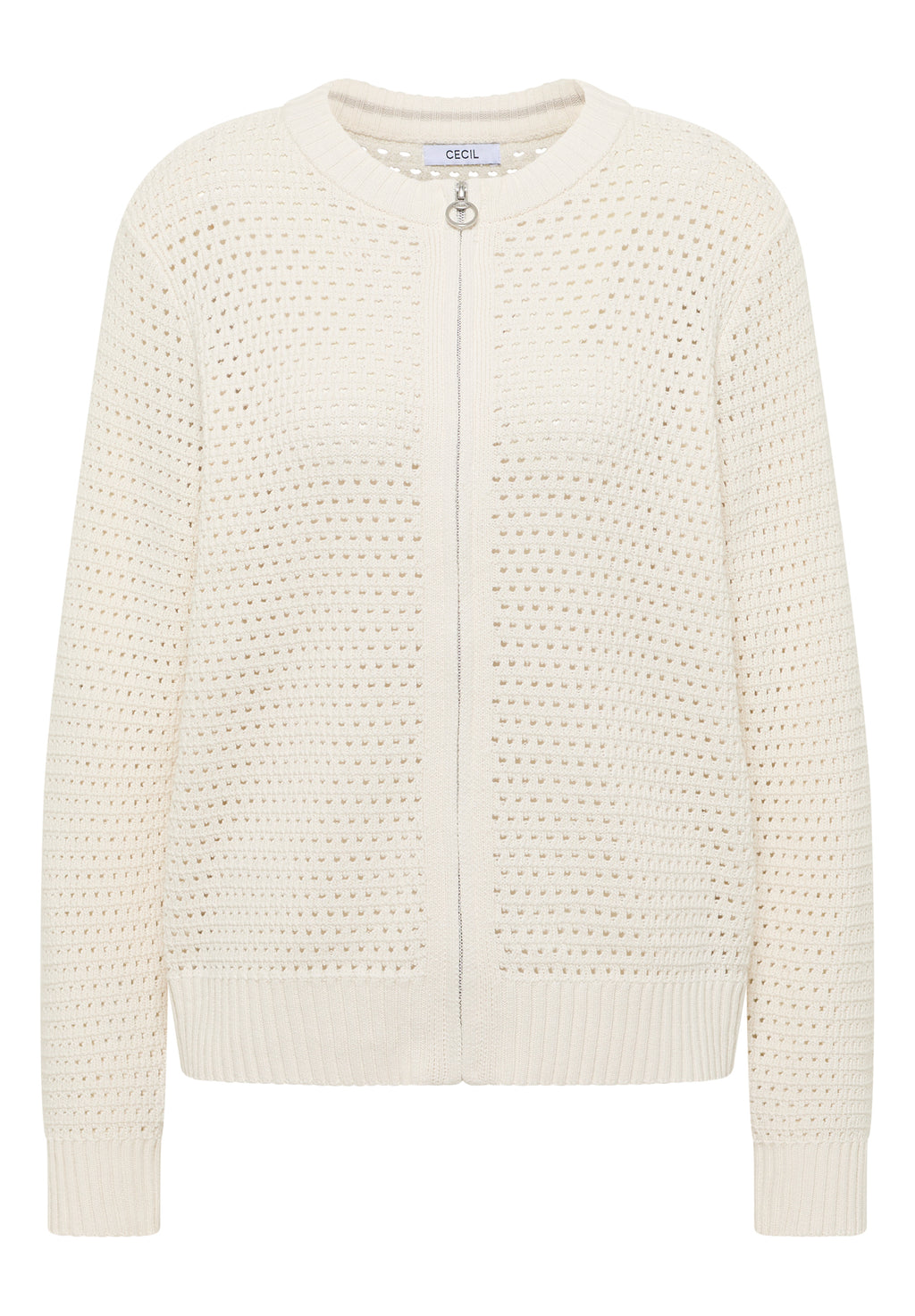 Langarm Cardigan in Crochet-Optik