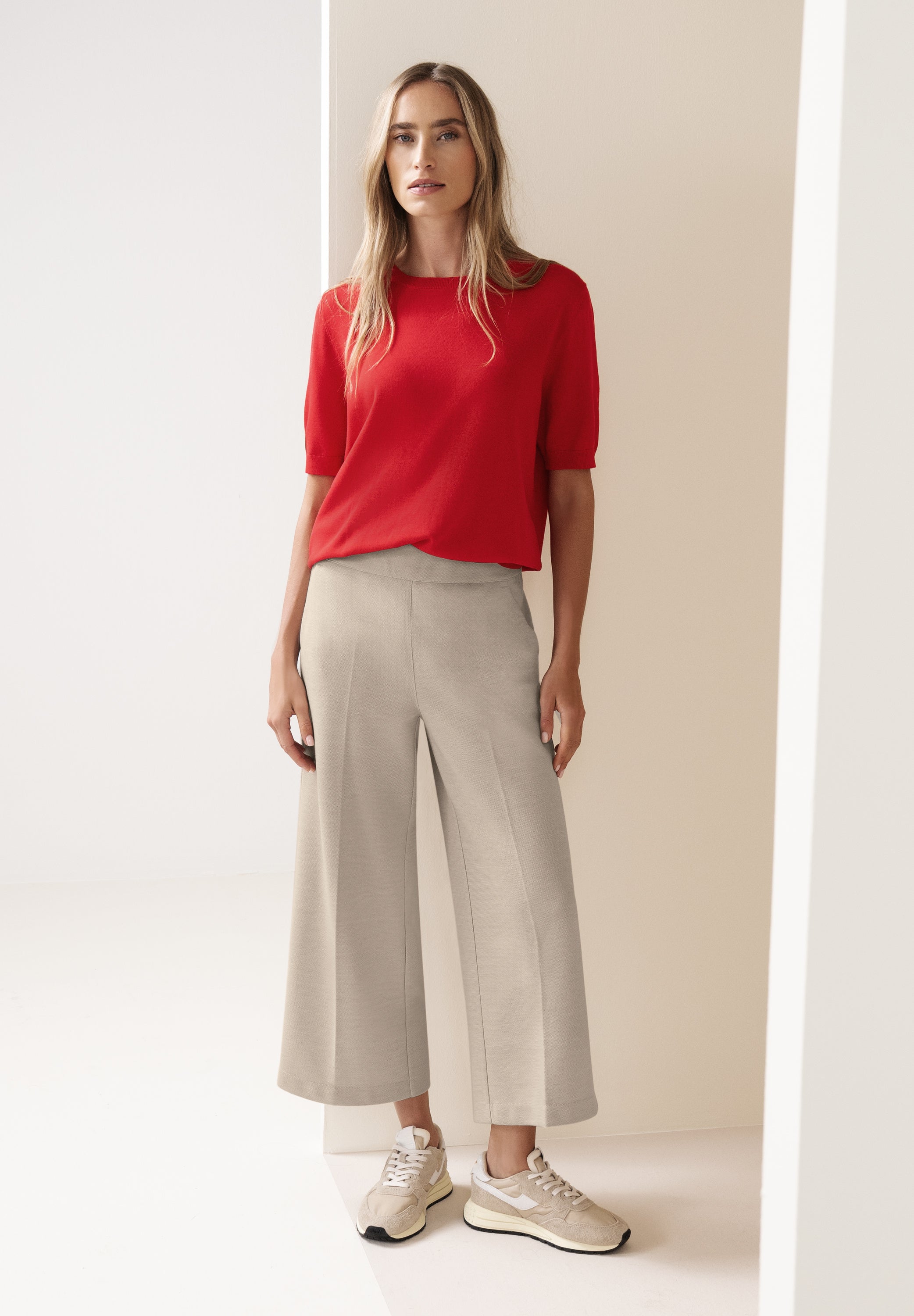 High Waist Wide Leg Hose im Casual Fit