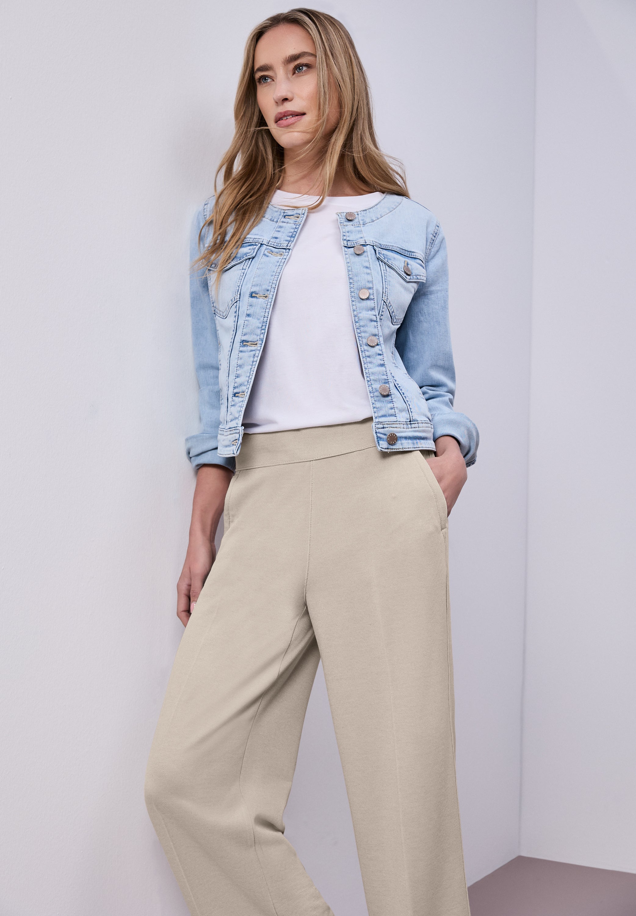 High Waist Wide Leg Hose im Casual Fit