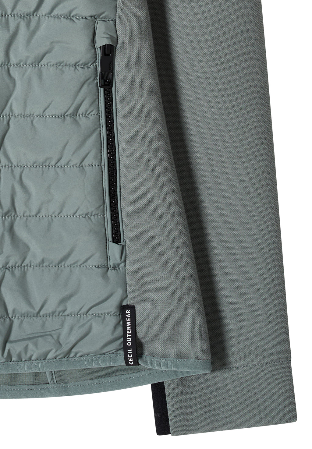Jacke mit Strukturmix und Kapuze