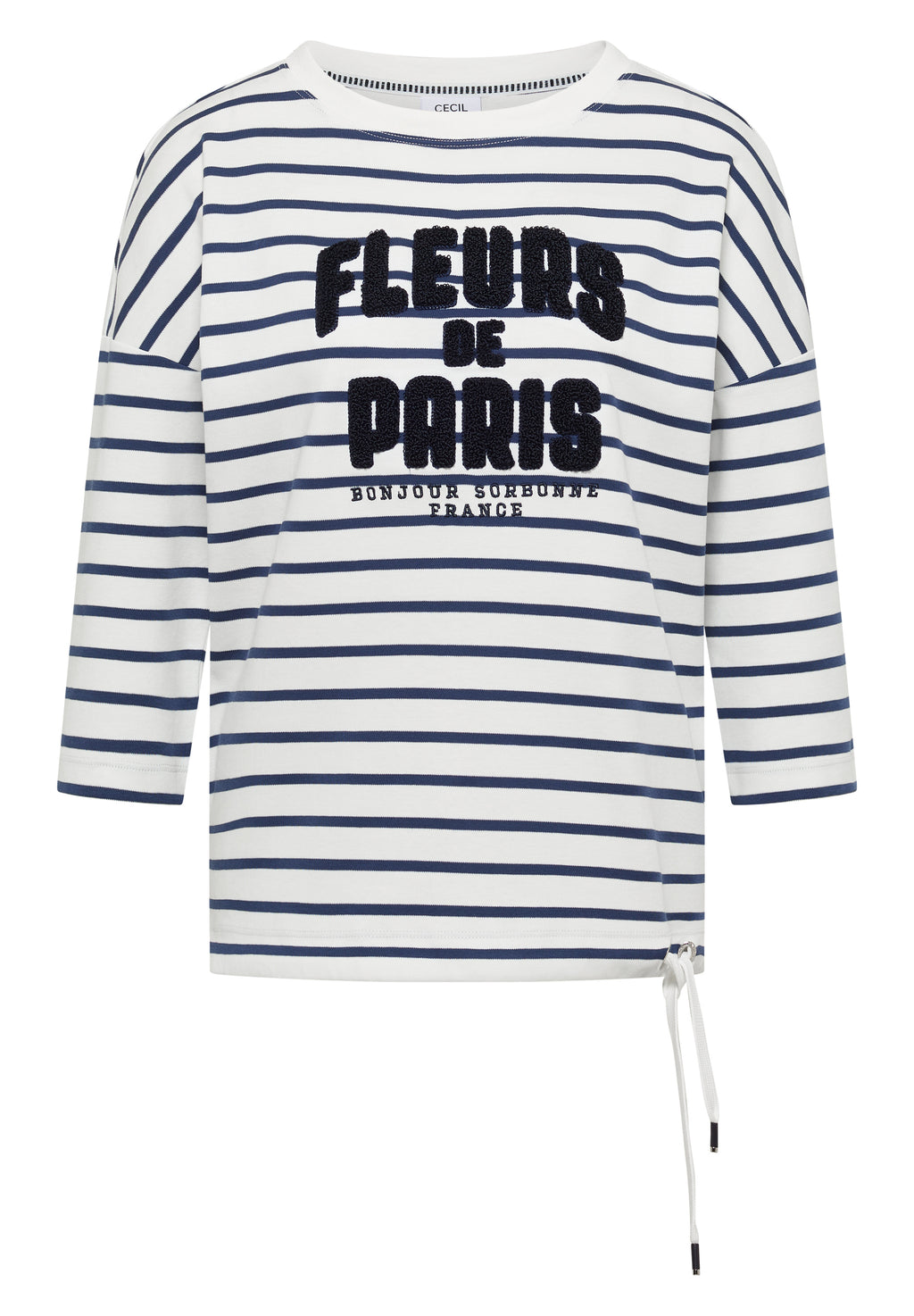 3/4-Arm Shirt mit Wording Artwork