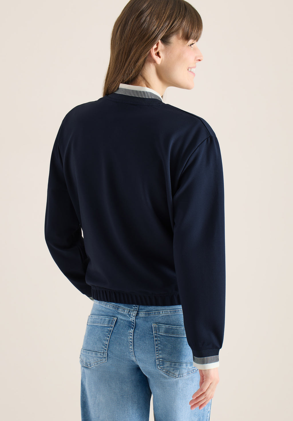 Blouson aus Jersey mit Knontrastdetails