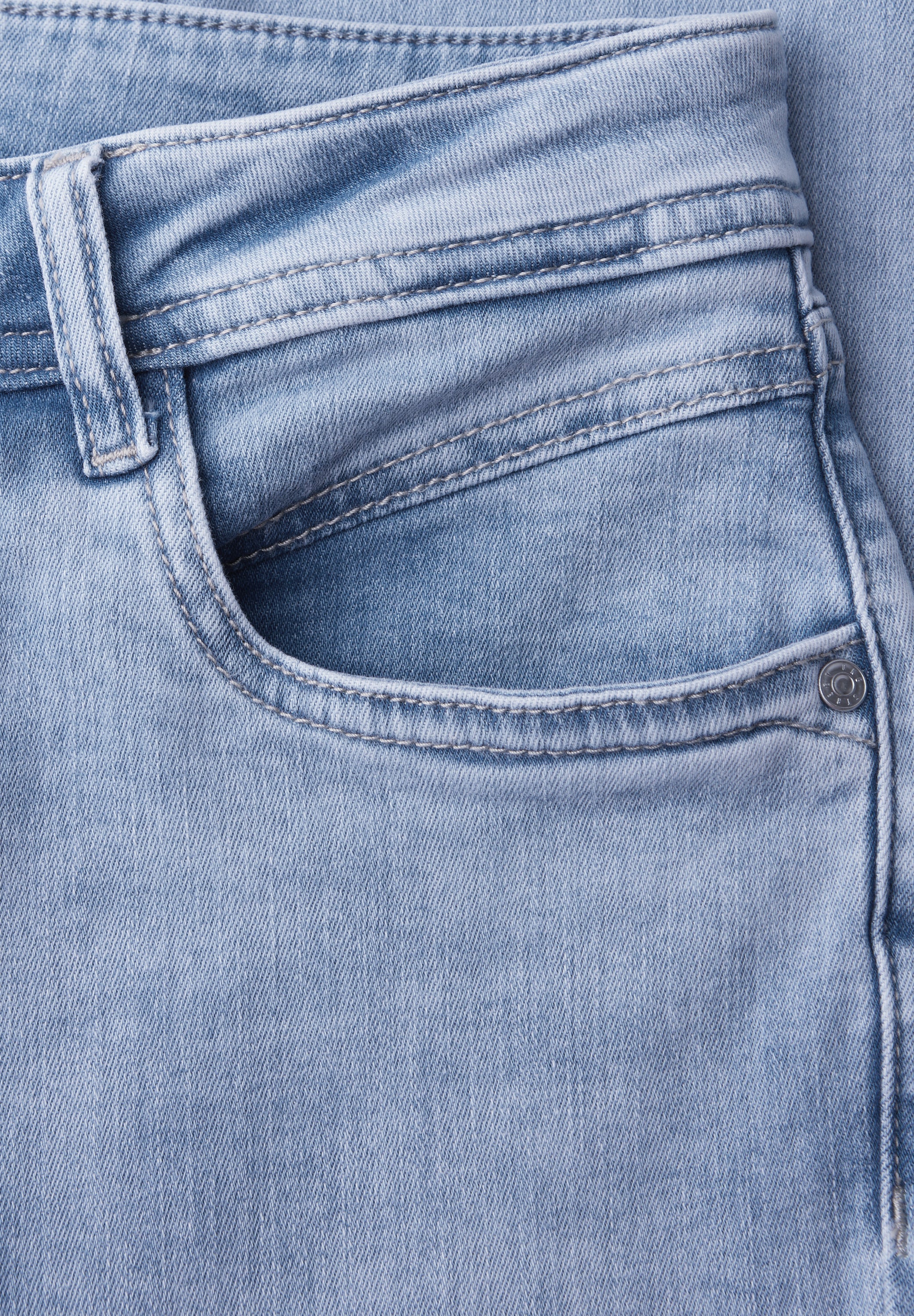 Mid Waist Slim Leg Jeans im Slim Fit