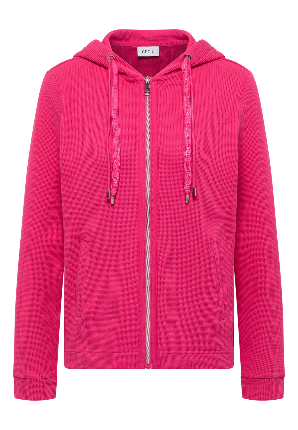 Langarm Jacke mit Kapuze und Taschen