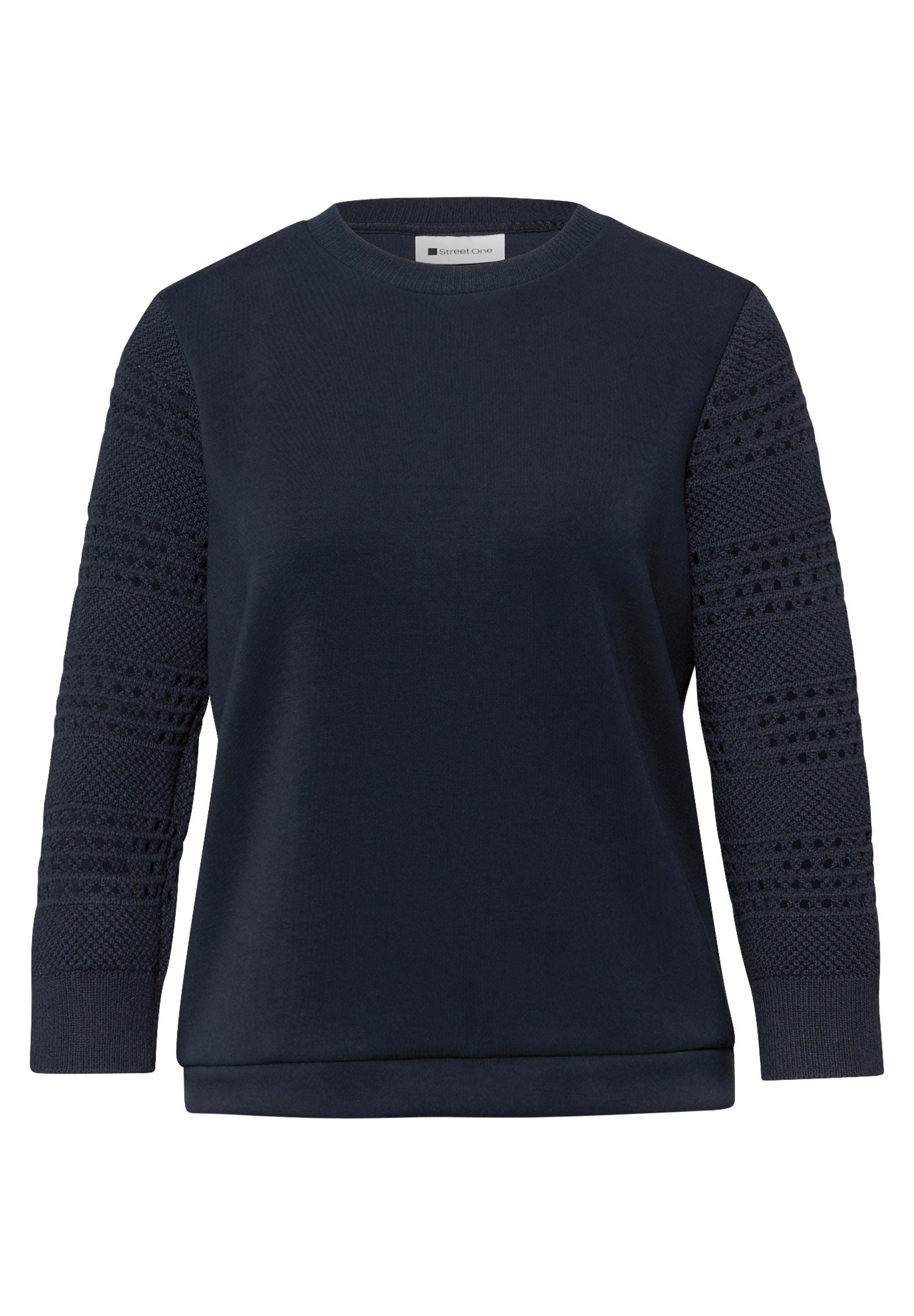 Shirt mit Lochmuster-Ärmeln