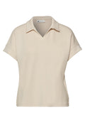 Kurzarm Poloshirt mit Rippdetail