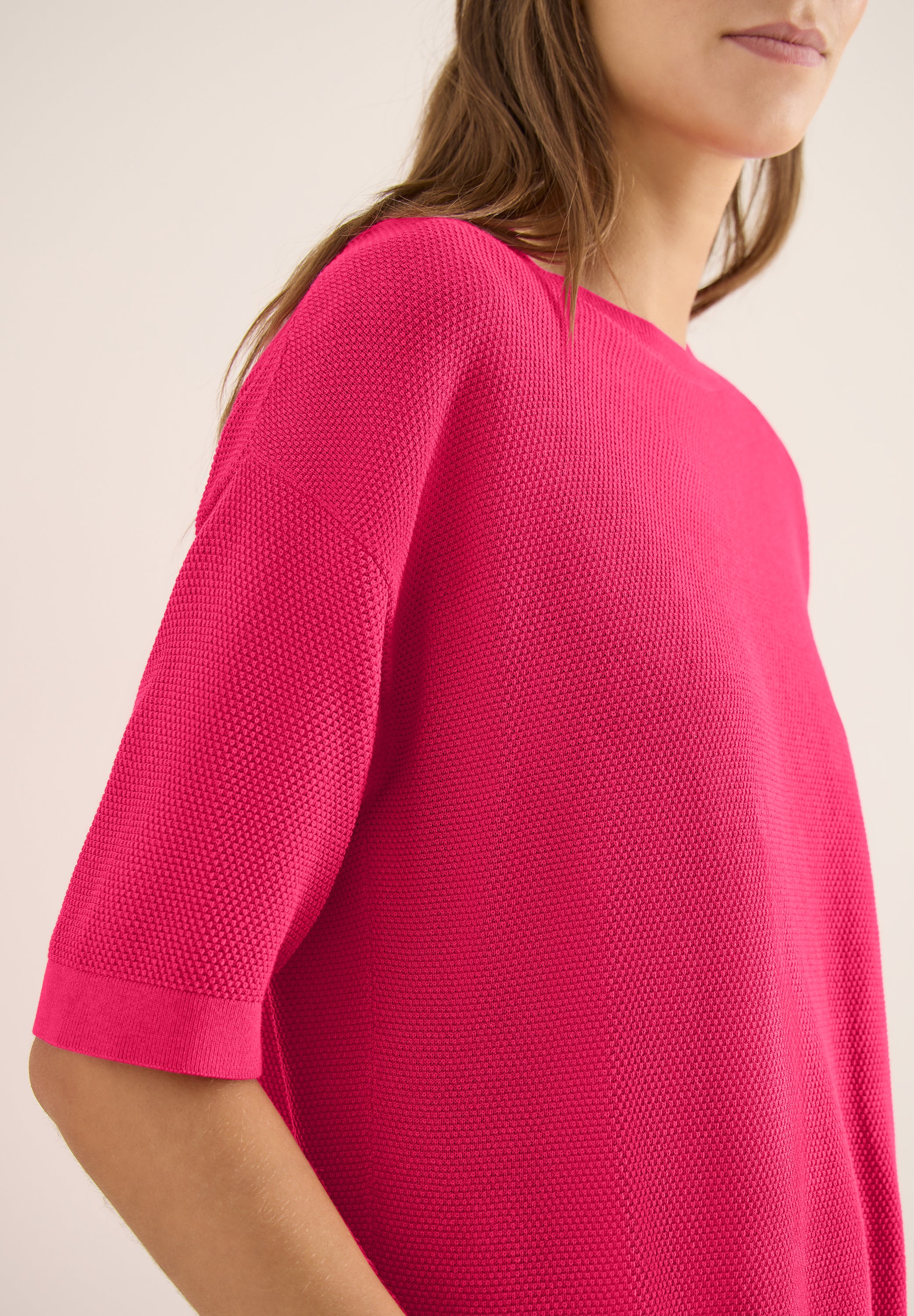 Kurzarm Pullover mit Struktur