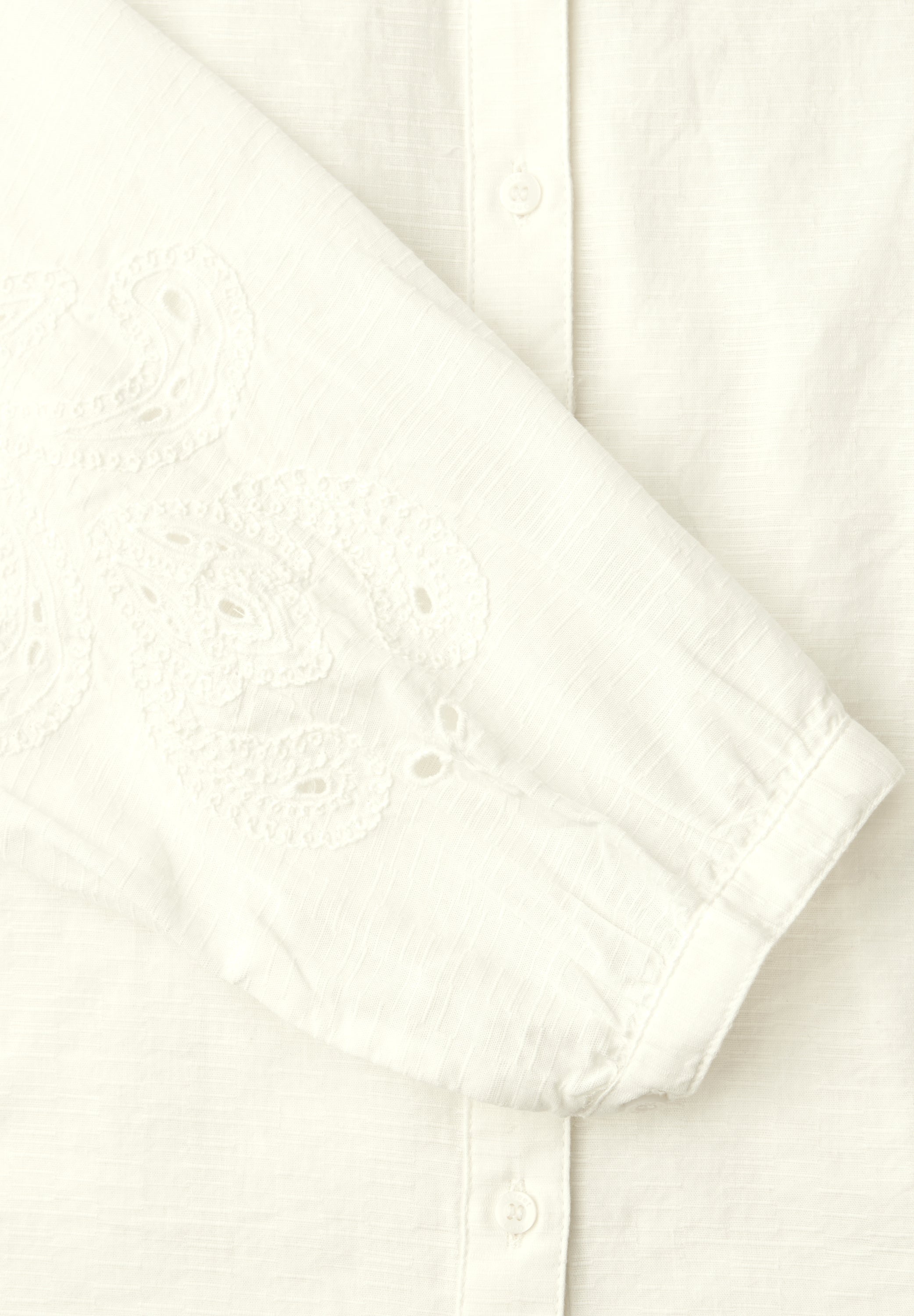 Bluse mit V-Neck und Stickerei