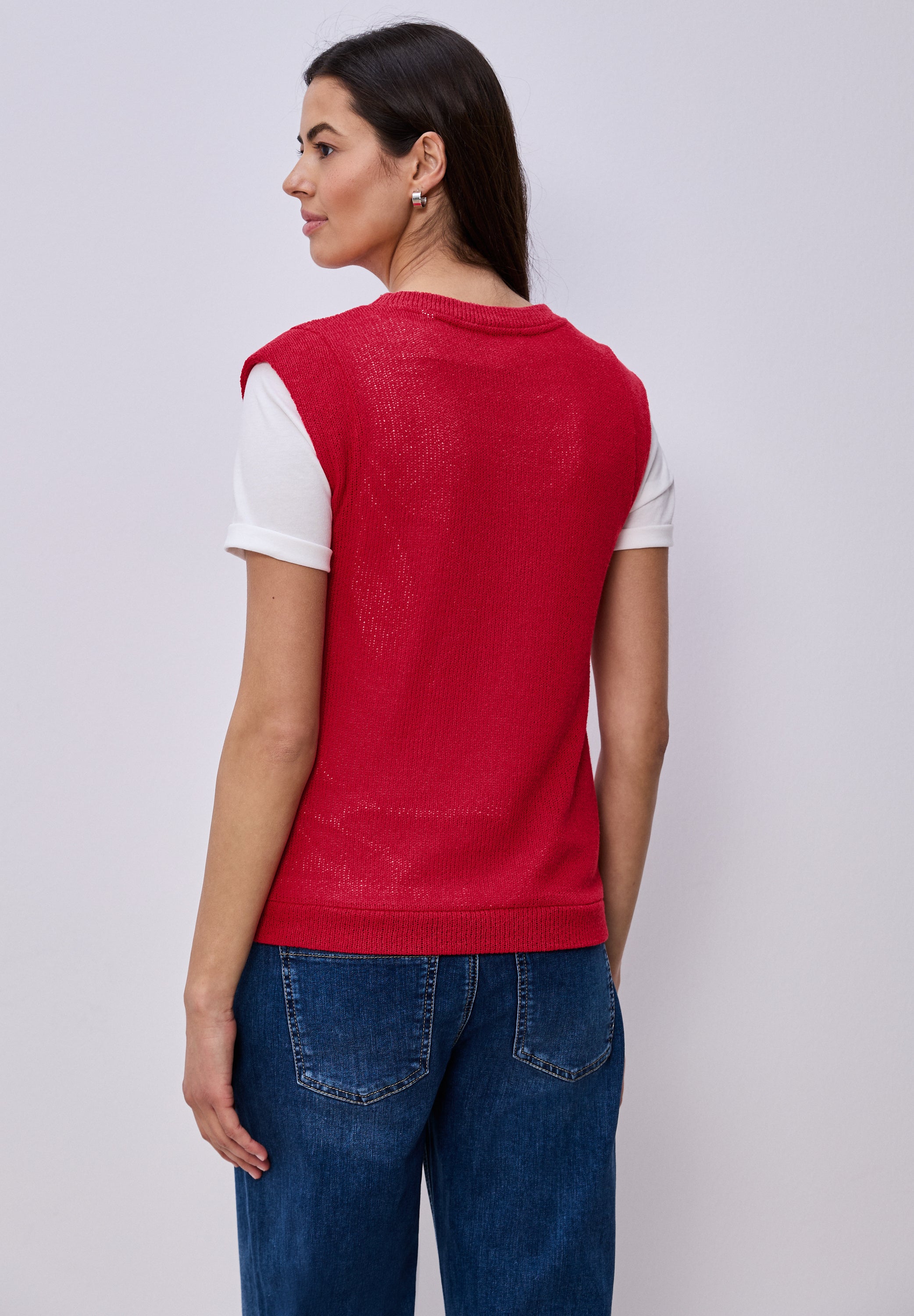 Dropped Shoulder Top im Strick-Look