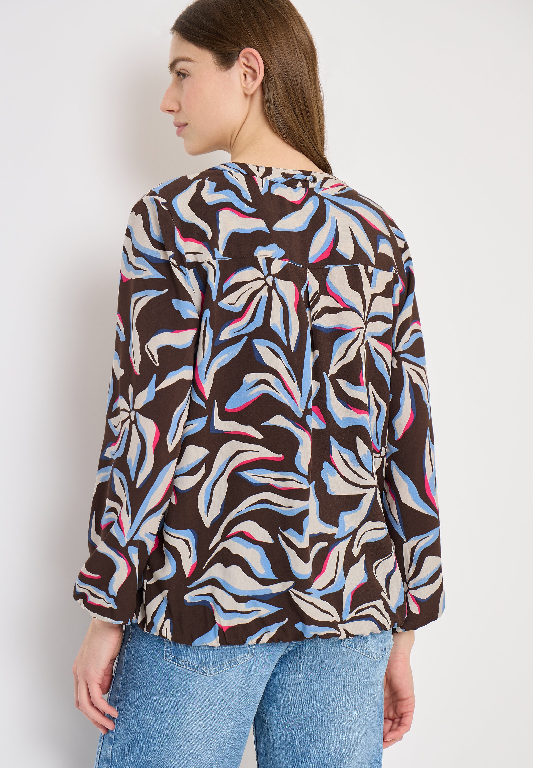 Langarm Bluse mit floralem Print