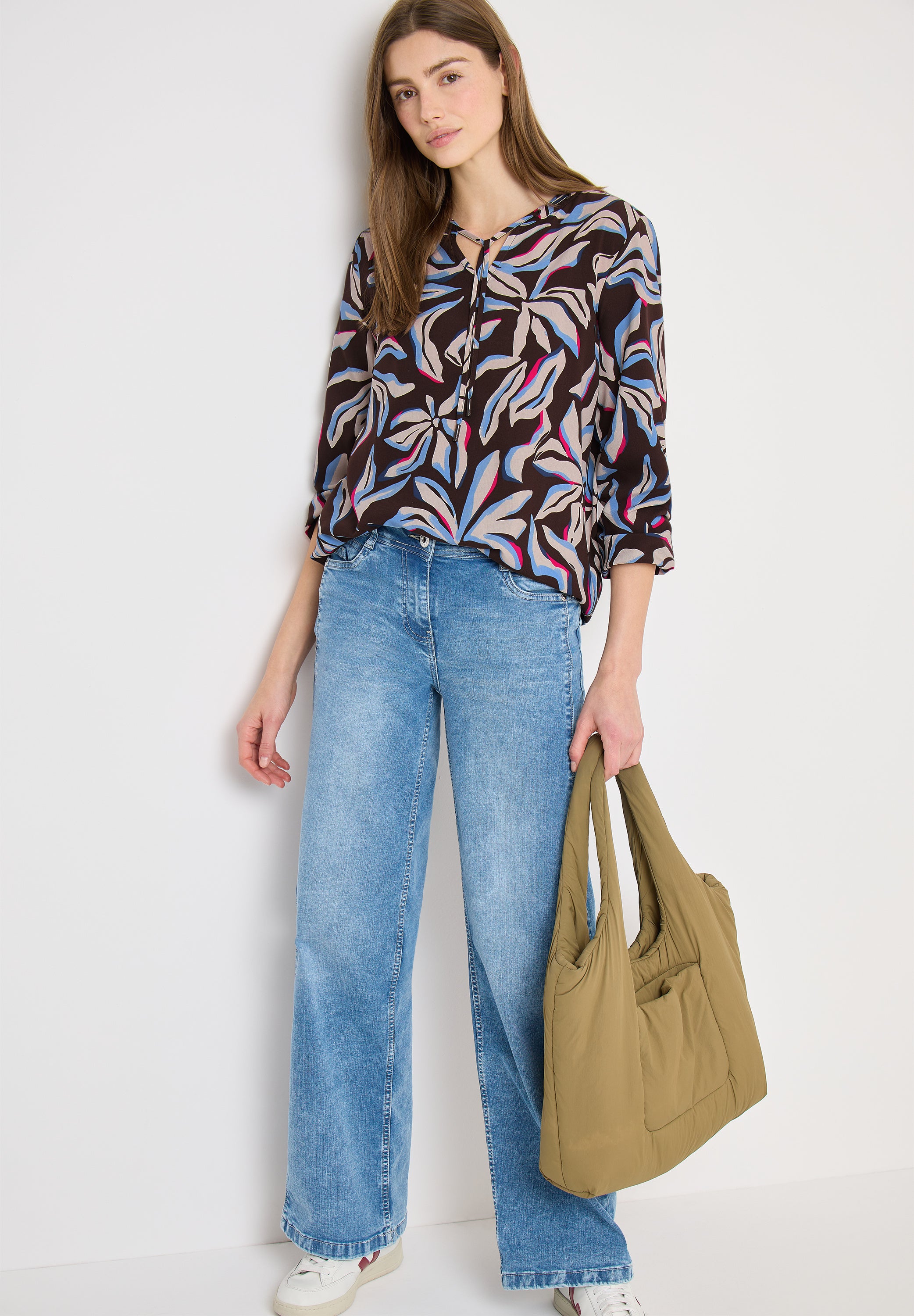 Langarm Bluse mit floralem Print