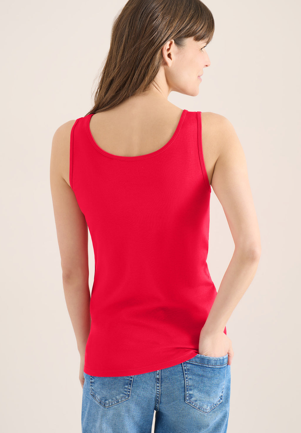Basic Top mit Rundhals aus Baumwolle