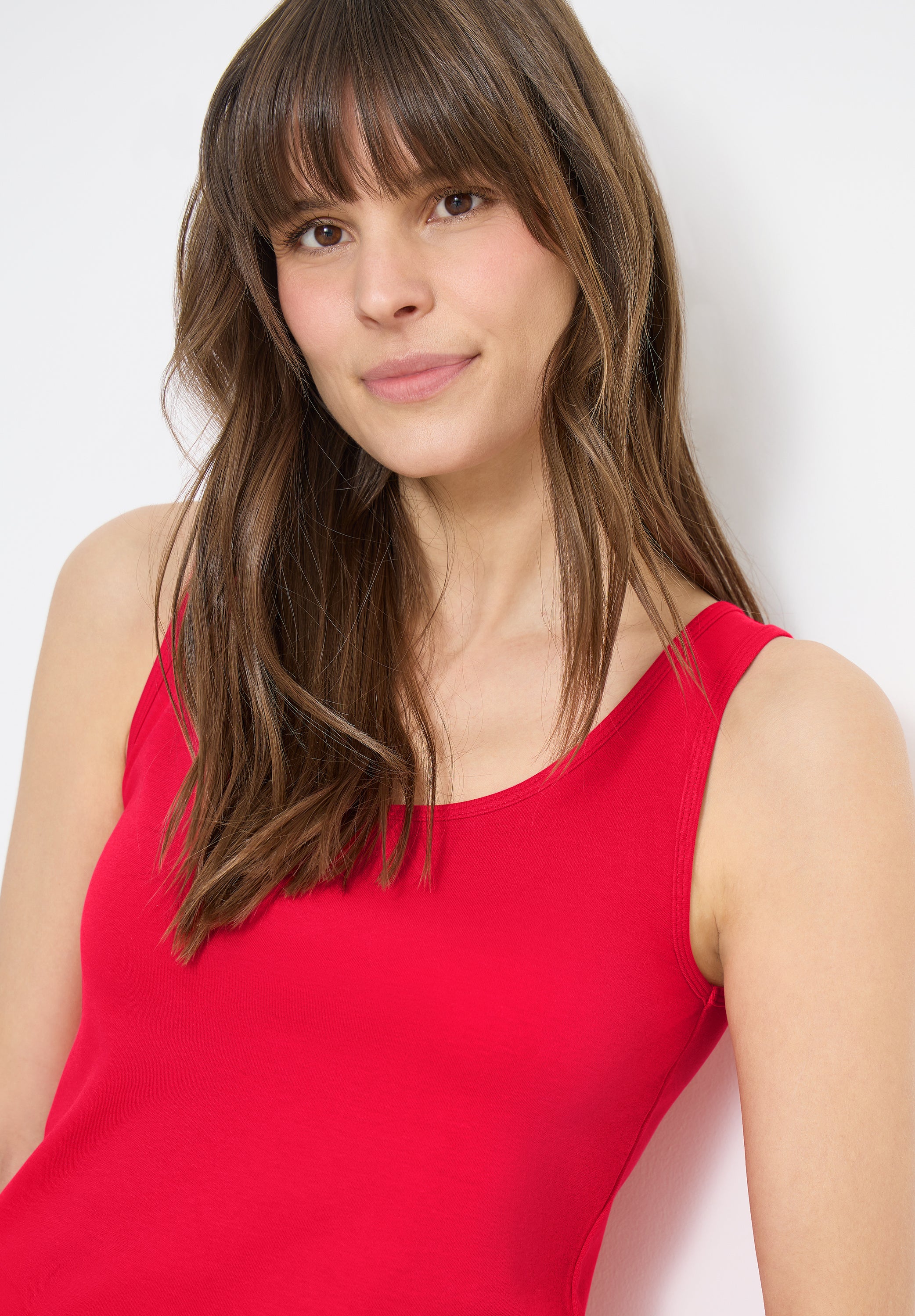 Basic Top mit Rundhals aus Baumwolle