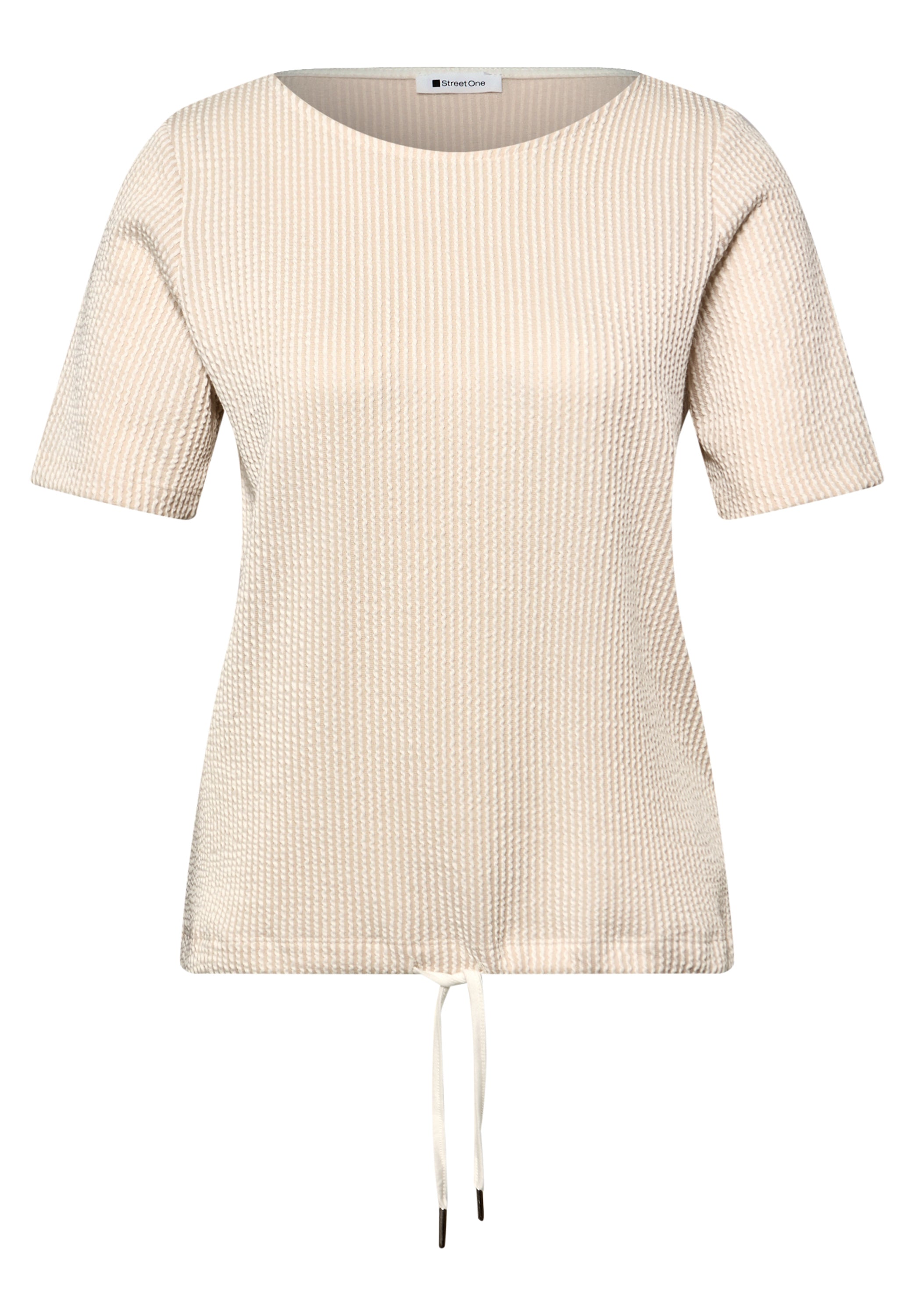 Kurzarm Shirt mit Strukturstreifen